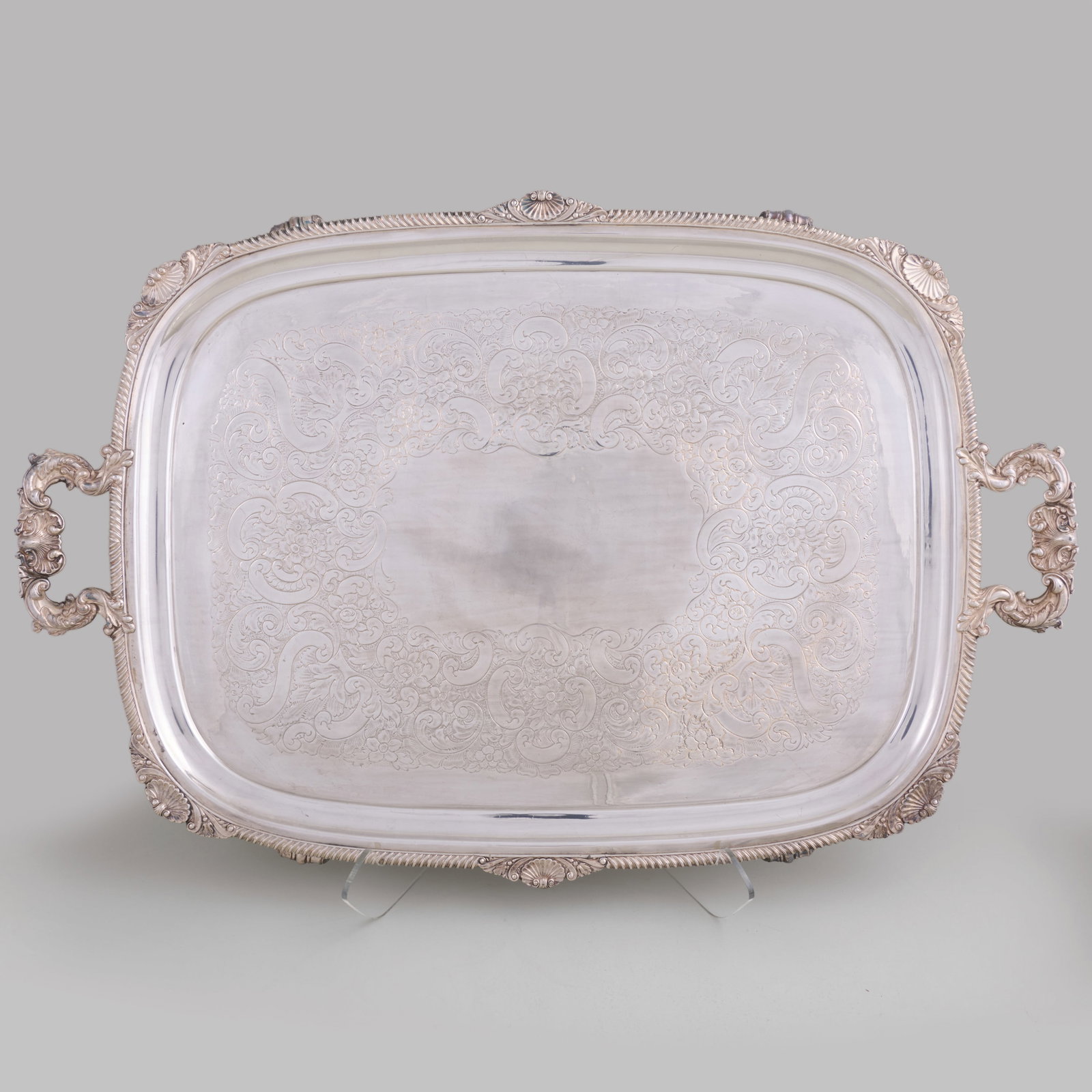 Silver Plate Two Handle Tray (1 of 5)