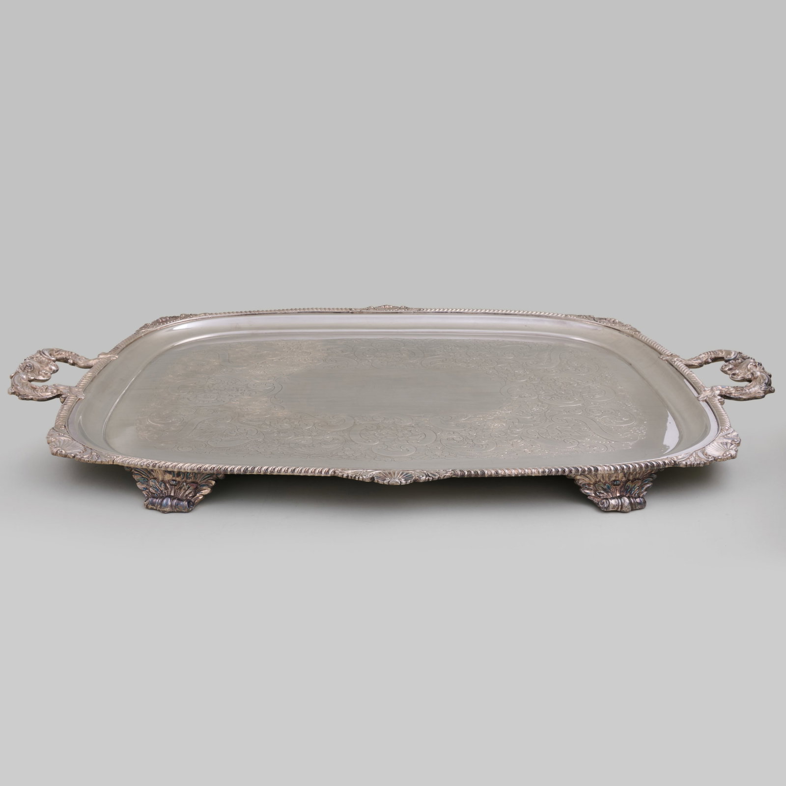 Silver Plate Two Handle Tray - 2