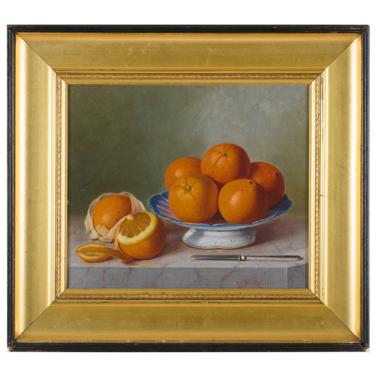 Attributed to Austin Wooster (c.1838-1916): Still Life with Tangerines (1 of 5)