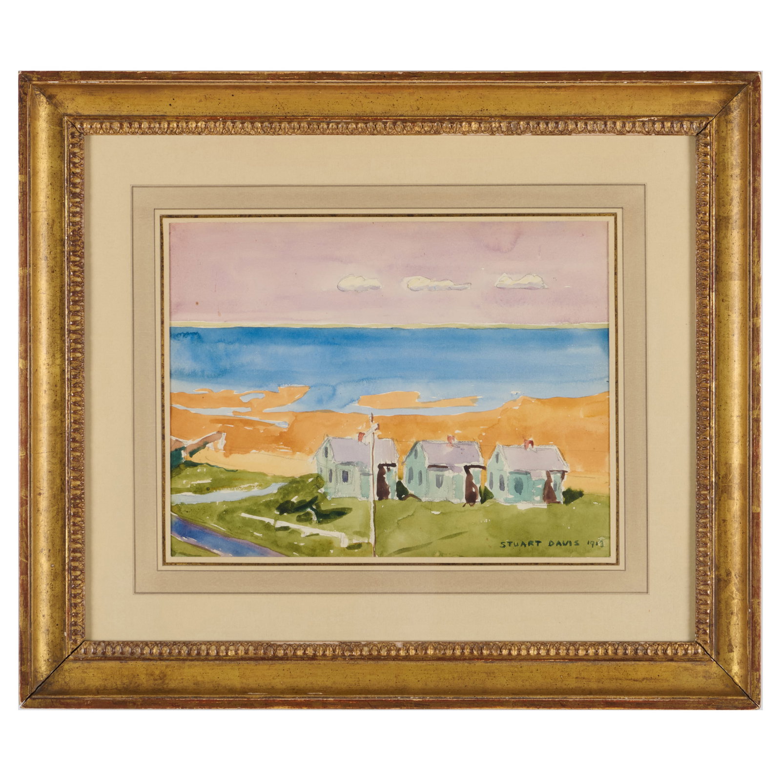 Attributed to Stuart Davis (1894-1964): Seaside Landscape (1 of 3)