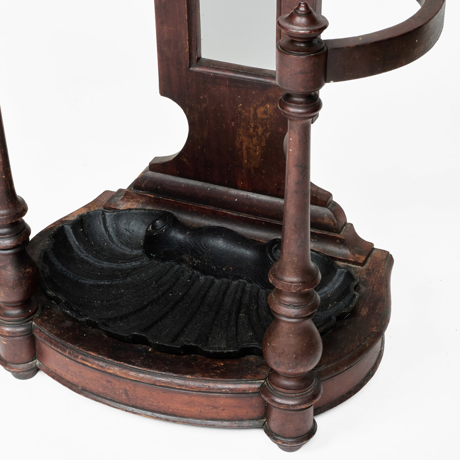 Gothic Revival Walnut Hall Tree - 8