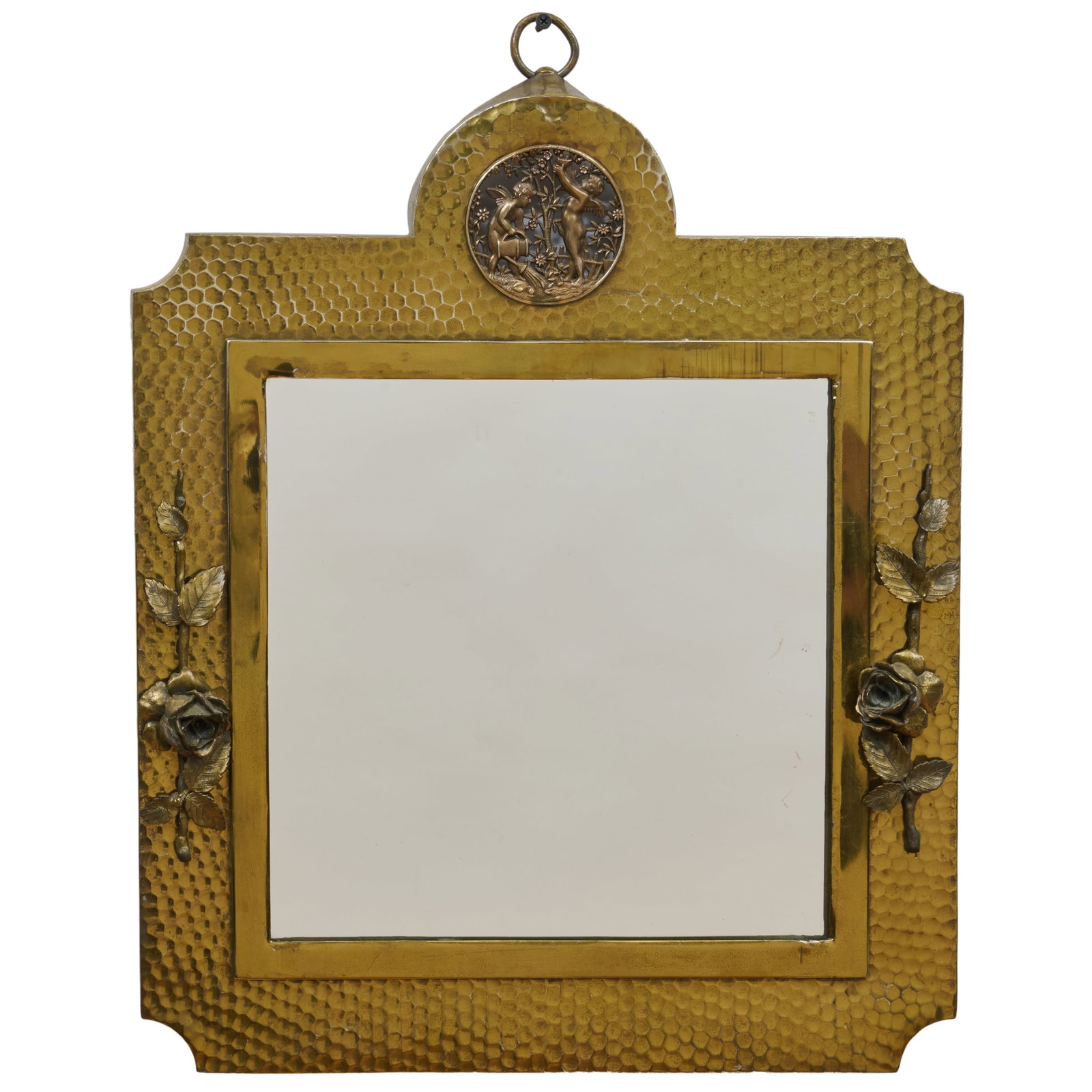 Meriden Britannia Company Aesthetic Movement Brass Dressing Mirror with Pierced Roundel (1 of 6)