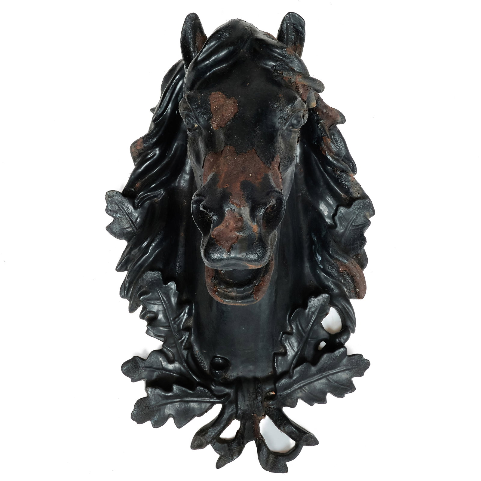 Cast Iron Horse Head: Cast Iron Horse Head 24 x 17 x 15 in. Property from the Collection of Joan Bogart.