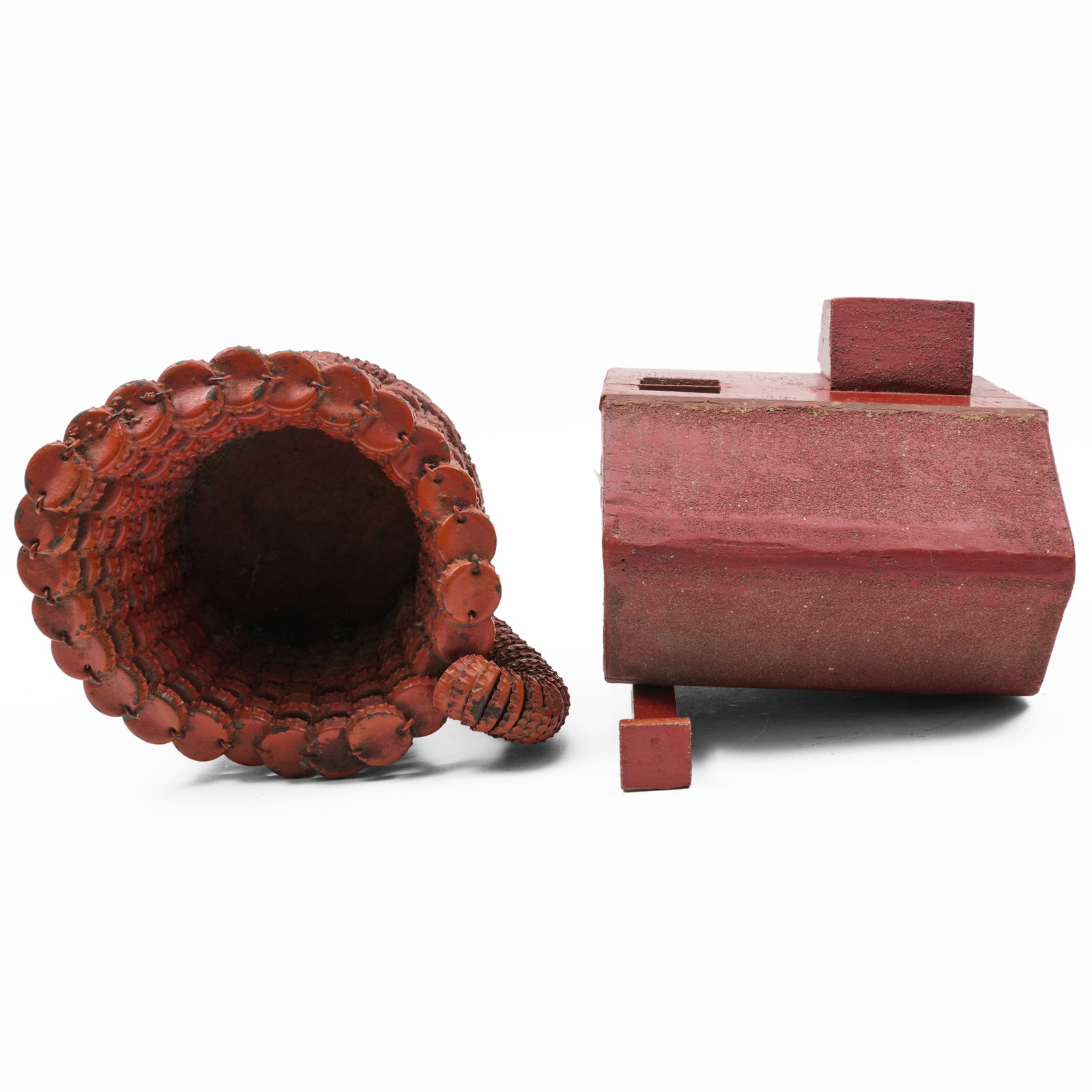 Three Tramp Art Objects - 16