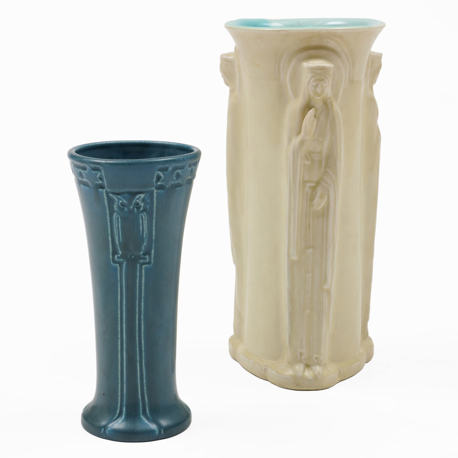 Rookwood Pottery 'Three Women' Vase and an Owl Vase (1 of 15)
