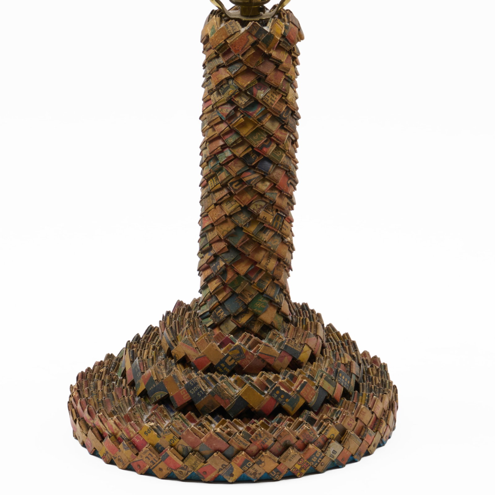 Folk 'Prison' Art Cigarette Wrapper Table Lamp (1 of 8)