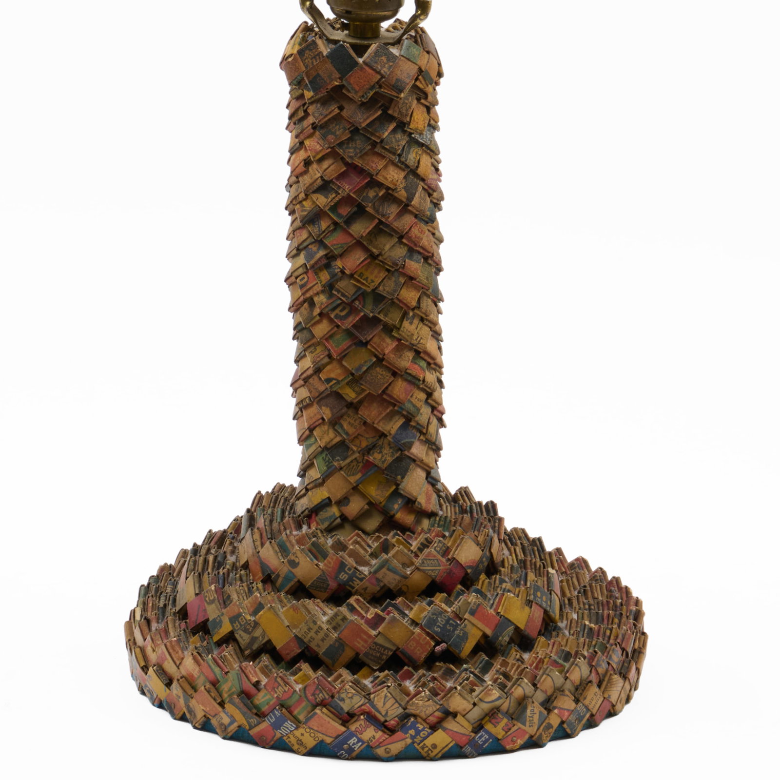 Folk 'Prison' Art Cigarette Wrapper Table Lamp - 3