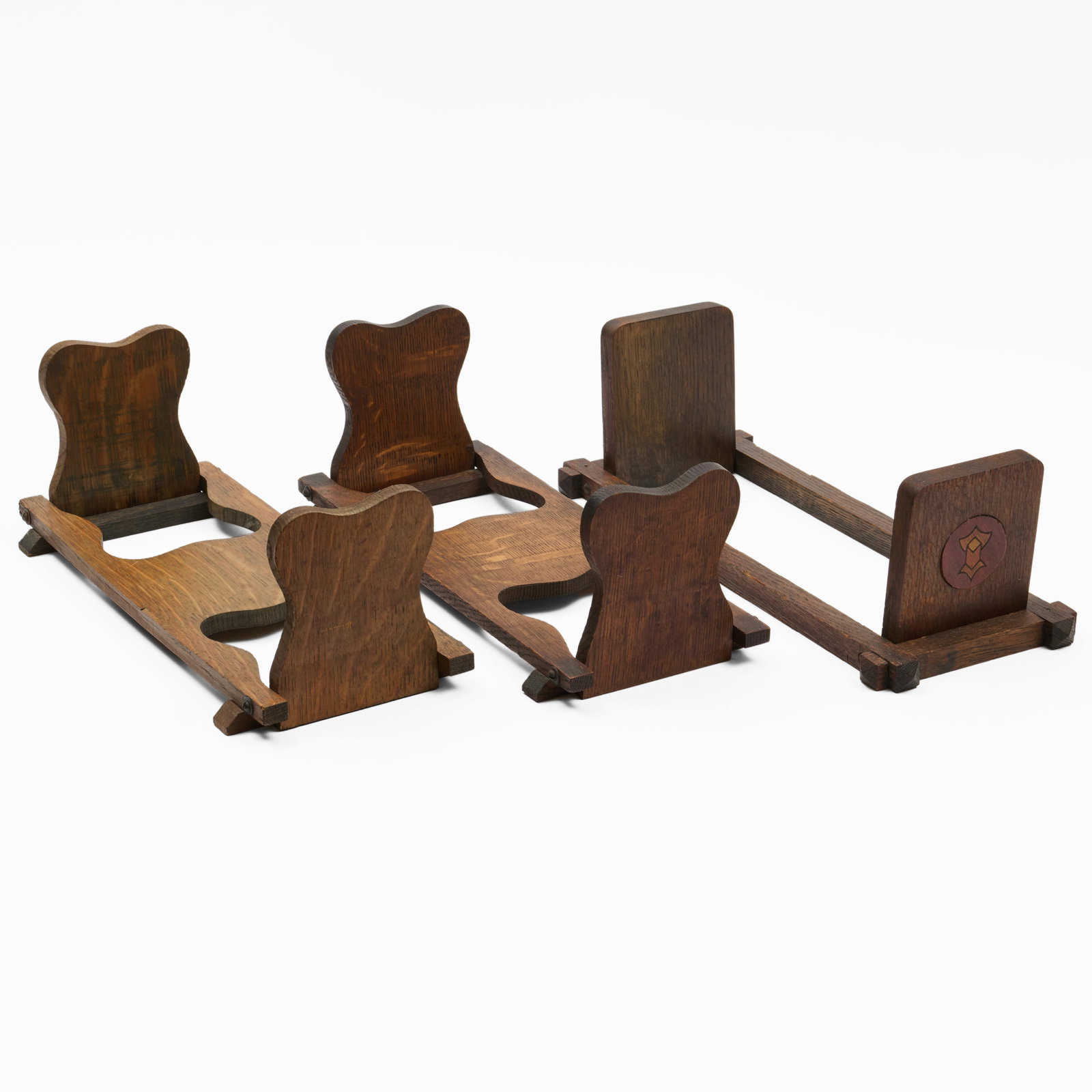 Three Arts & Crafts Oak Bookstands: Three Arts & Crafts Oak Bookstands The largest 5 1/2 x 15 x 5 3/4 in. The Collection of Roger S. Wieck and Jean-Francois Vilain: Sold to Benefit The Morgan Library & Museum
