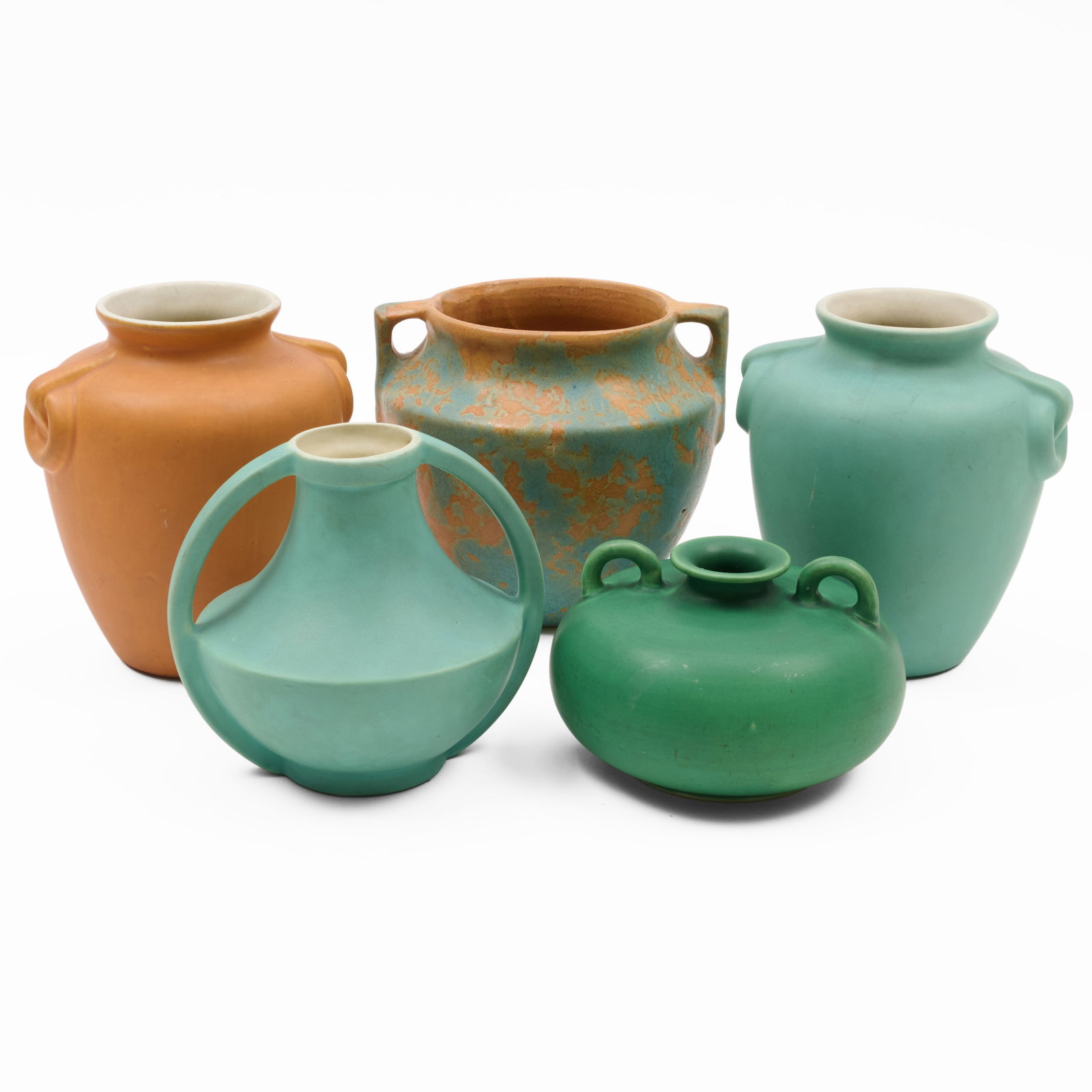 Group of Three Coors Pottery Vases and a Weller Jar (1 of 18)