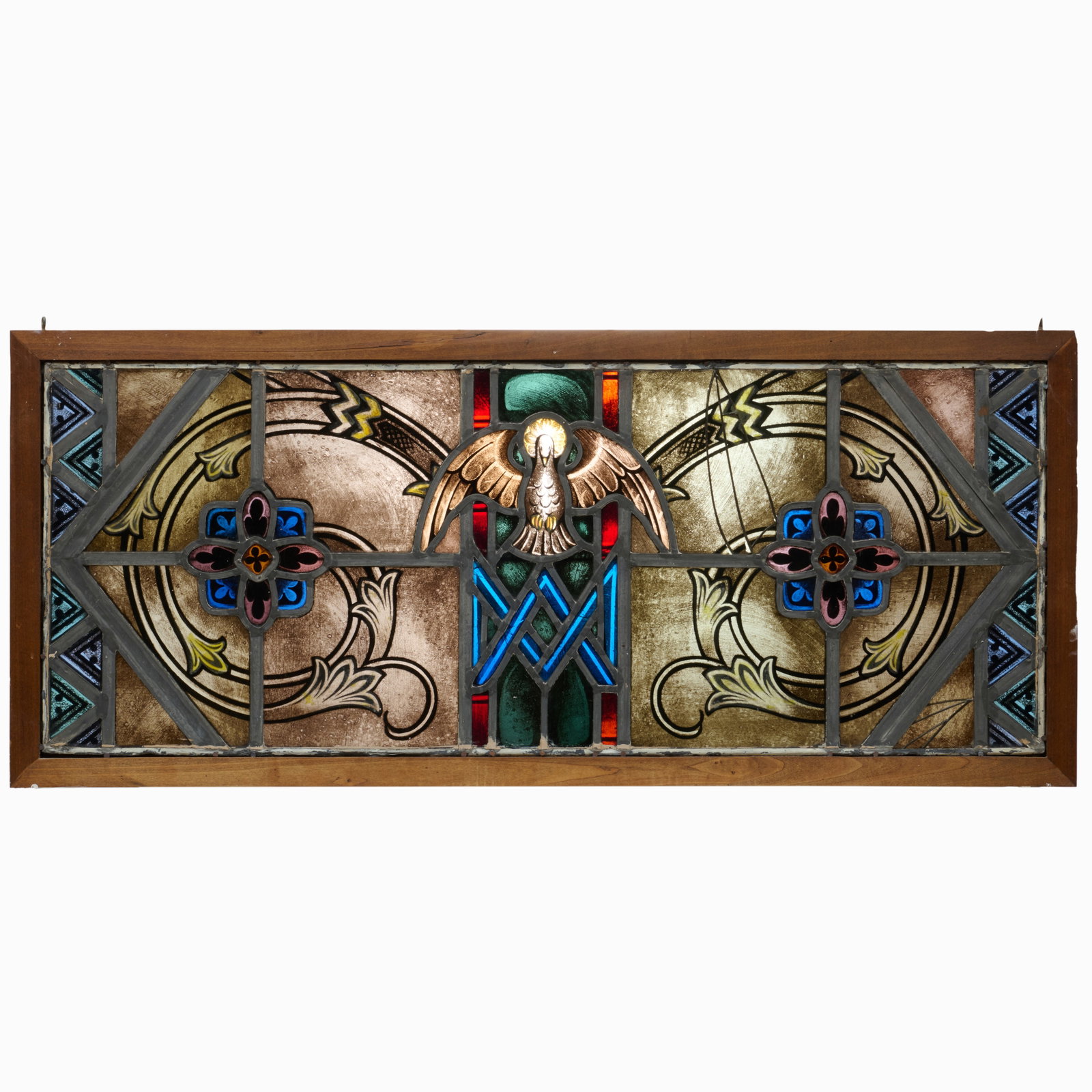 Bryan Willette Stained Glass Panel: Bryan Willette Stained Glass Panel 18 1/4 x 42 1/4 in. (frame). The Collection of Roger S. Wieck and Jean-Francois Vilain: Sold to Benefit The Morgan Library & Museum