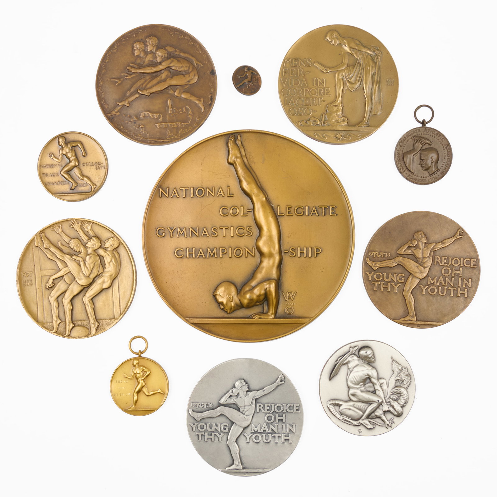 Group of 10k Gold Filled, Silver and Bronze Medallic Art Company Medals (1 of 11)