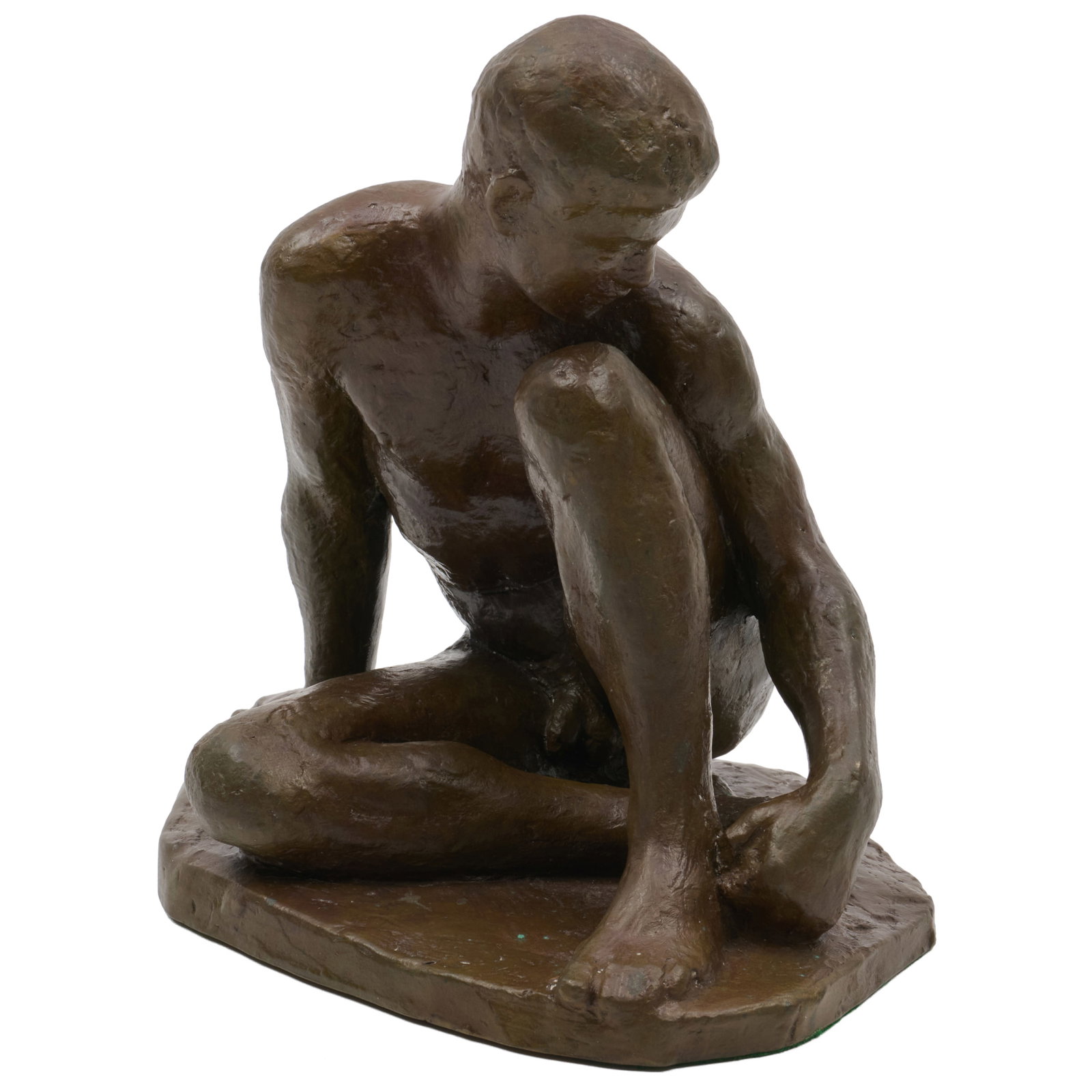 Walker Hancock (1901-1998): Resting Swimmer: Walker Hancock (1901-1998): Resting Swimmer Bronze, 1945, cast in 2005, incised 'W. Hancock 1945-2005' lower back. 7 x 6 x 5 in. The Collection of Roger S. Wieck and Jean-Francois Vilain: Sold to Bene
