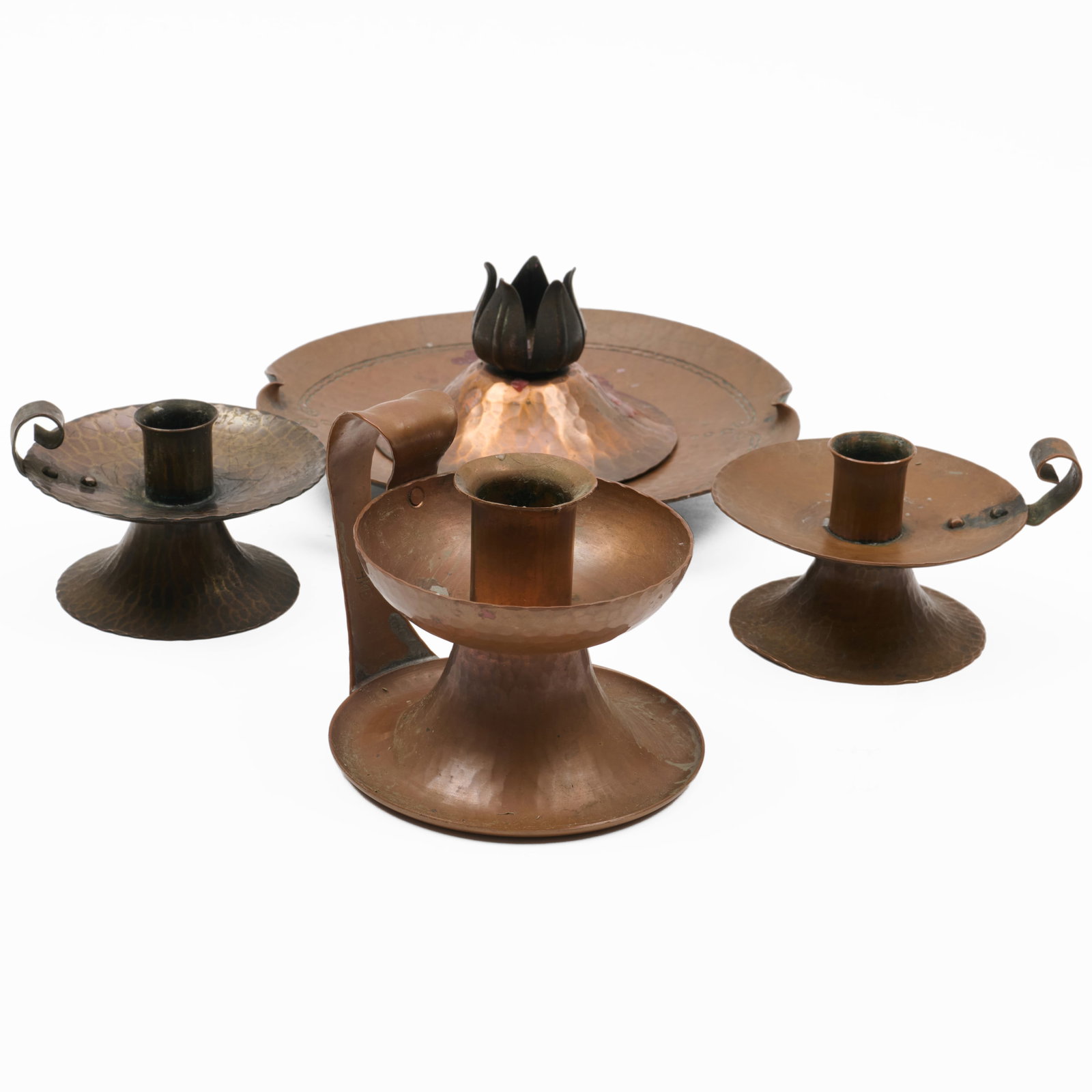 Group of Roycroft Copper Chambersticks and Accessories (1 of 19)
