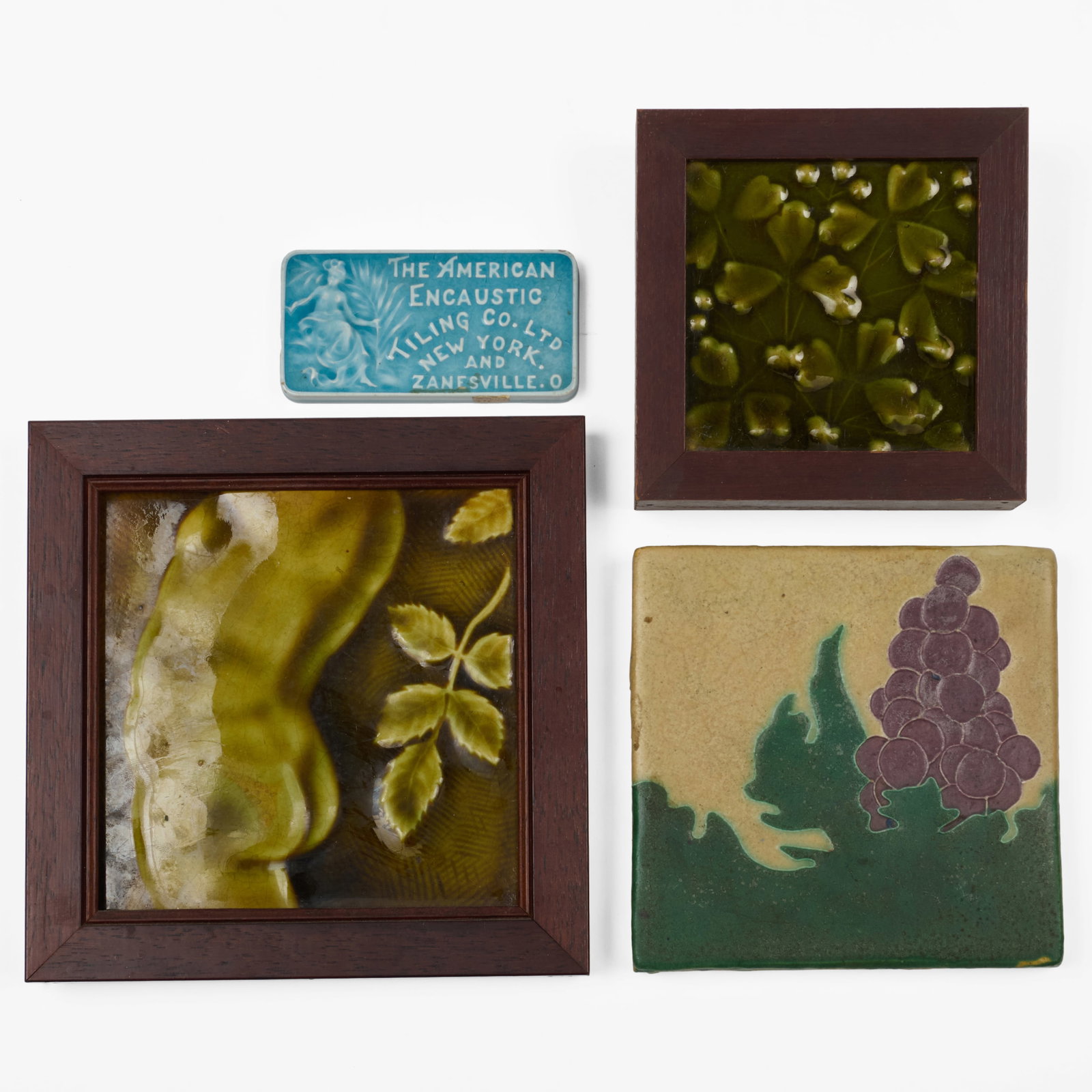 Group of Four Art Pottery Tiles (1 of 6)