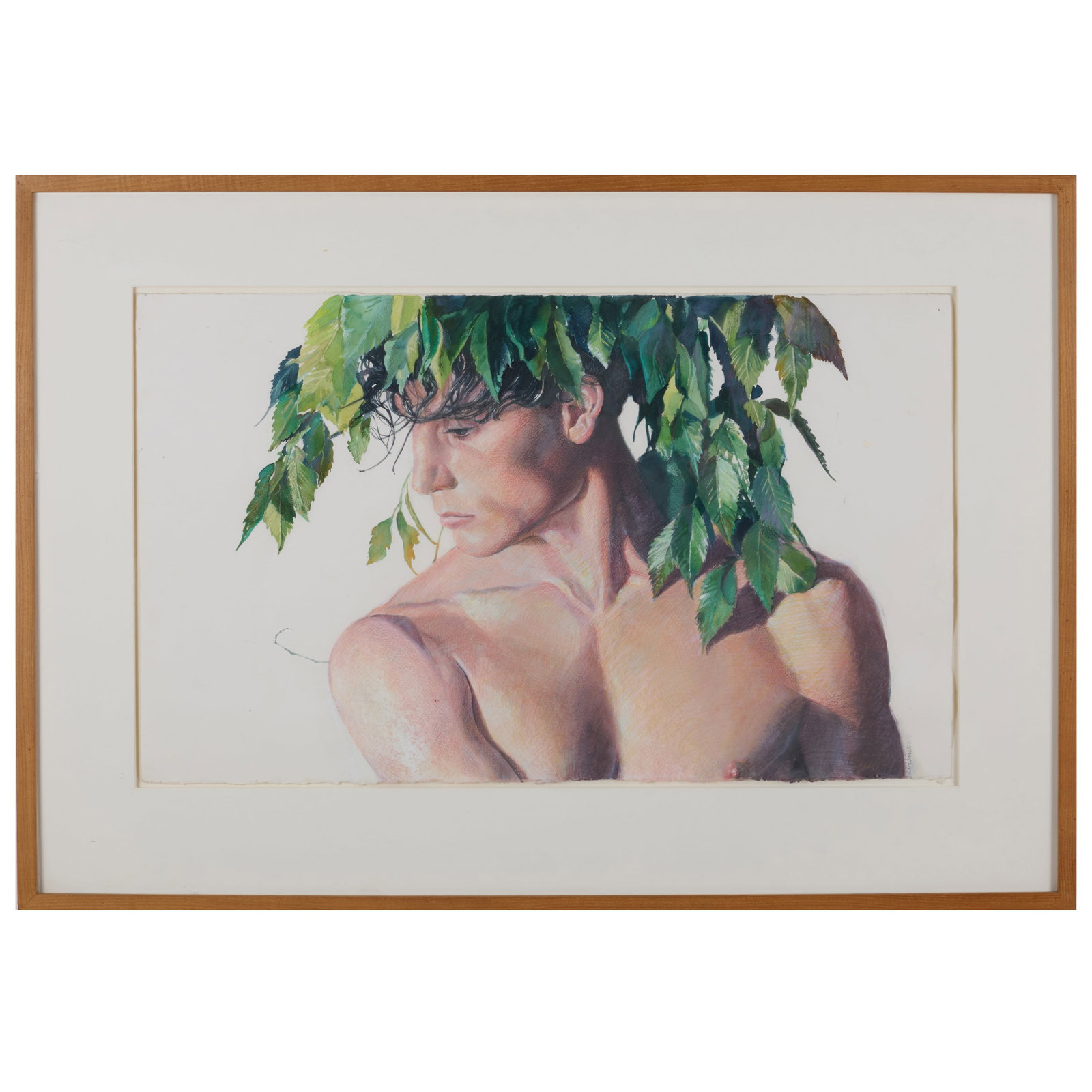 Jose Villarrubia (b. 1961): Untitled (Man with Leaves) (1 of 3)