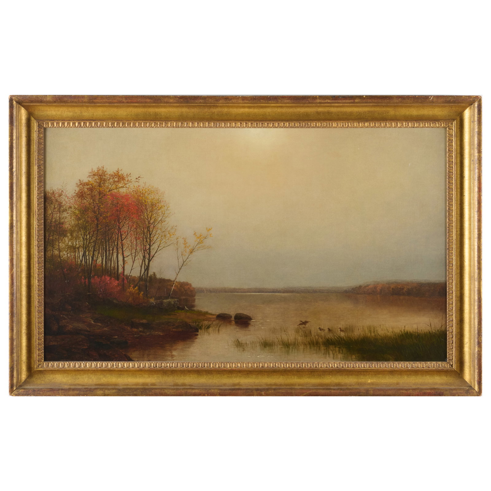 American School: Autumnal Lake Scene with Ducks (1 of 5)