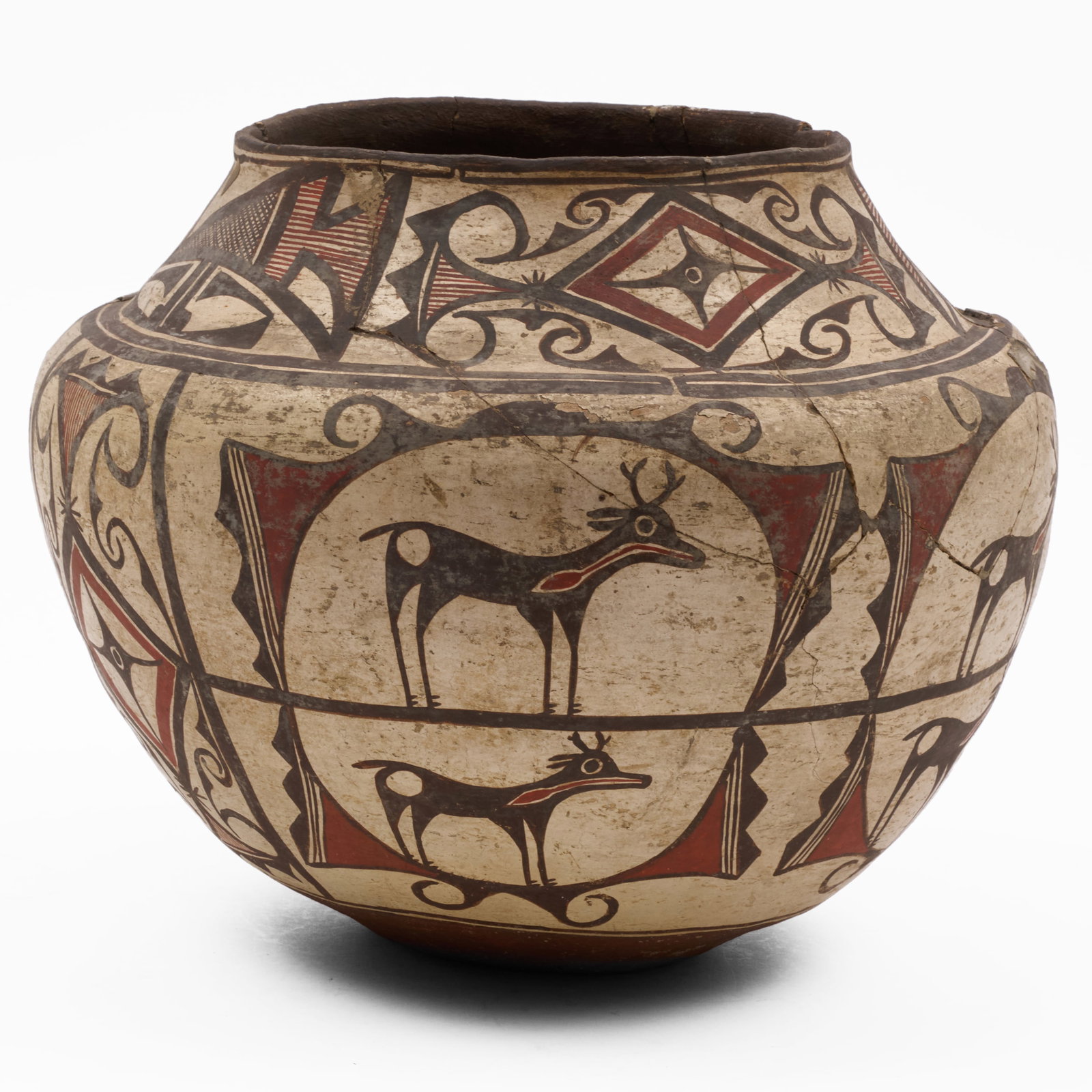 Zuni Polychrome Pottery Olla (1 of 10)