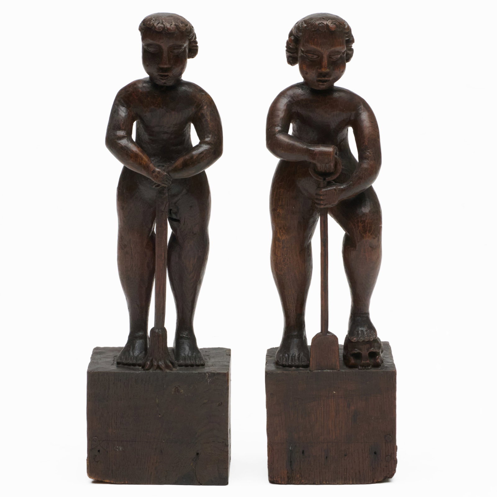Two English Oak Figural Elements - 2