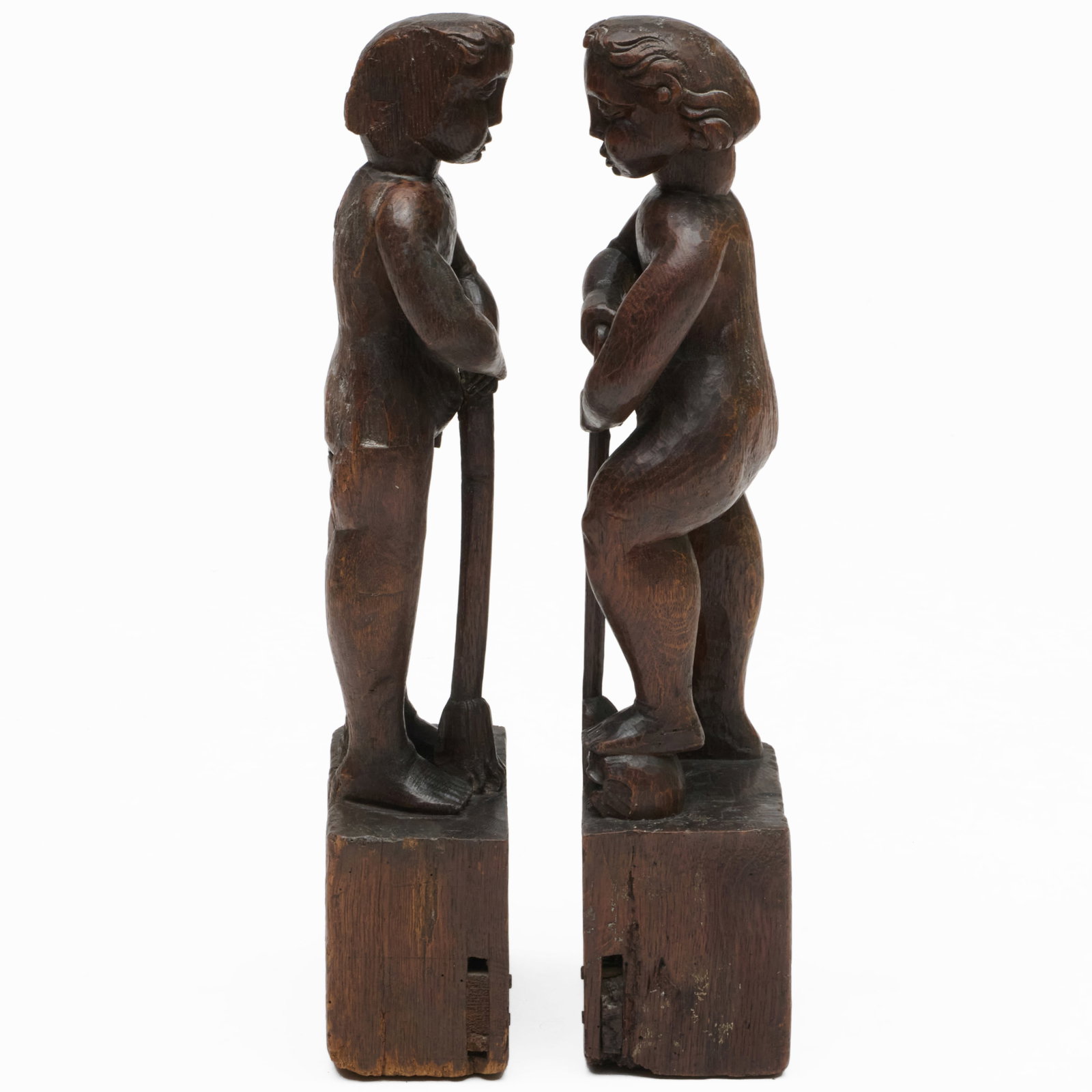 Two English Oak Figural Elements - 3