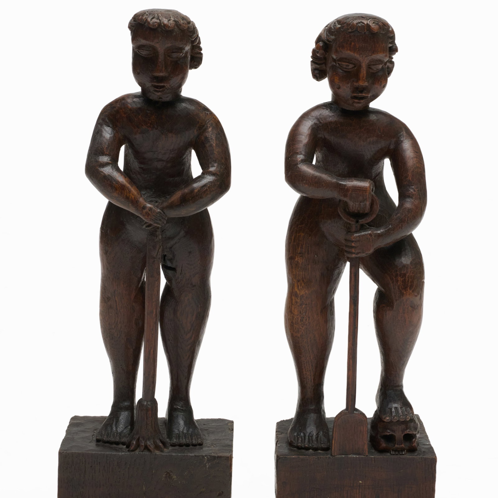 Two English Oak Figural Elements - 6