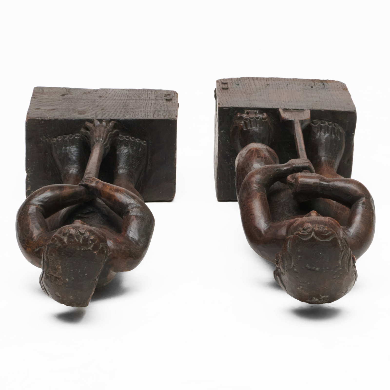 Two English Oak Figural Elements - 9