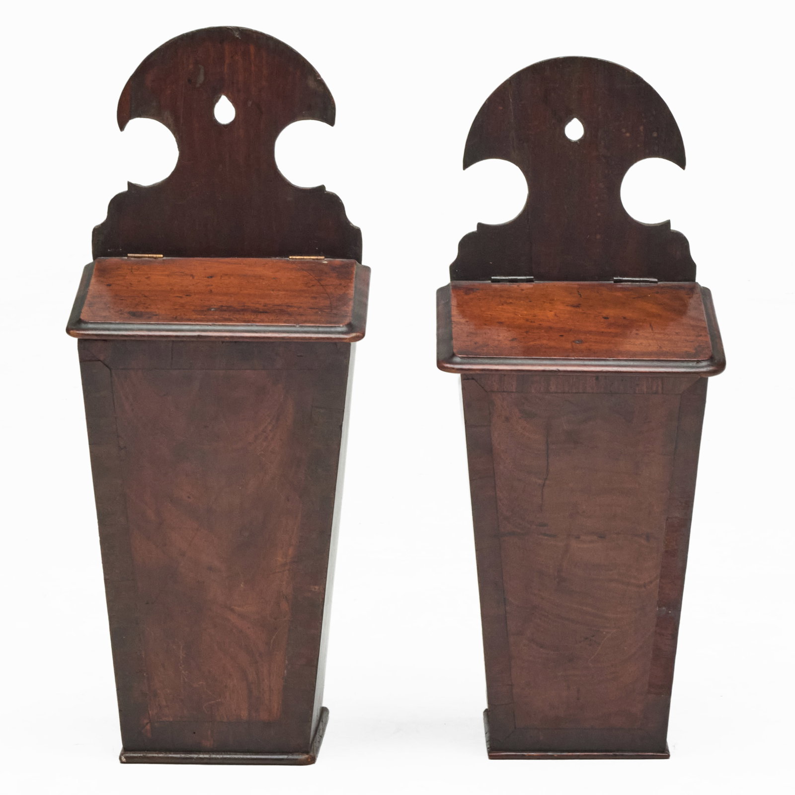 Two Mahogany Wall Hanging Boxes - 2