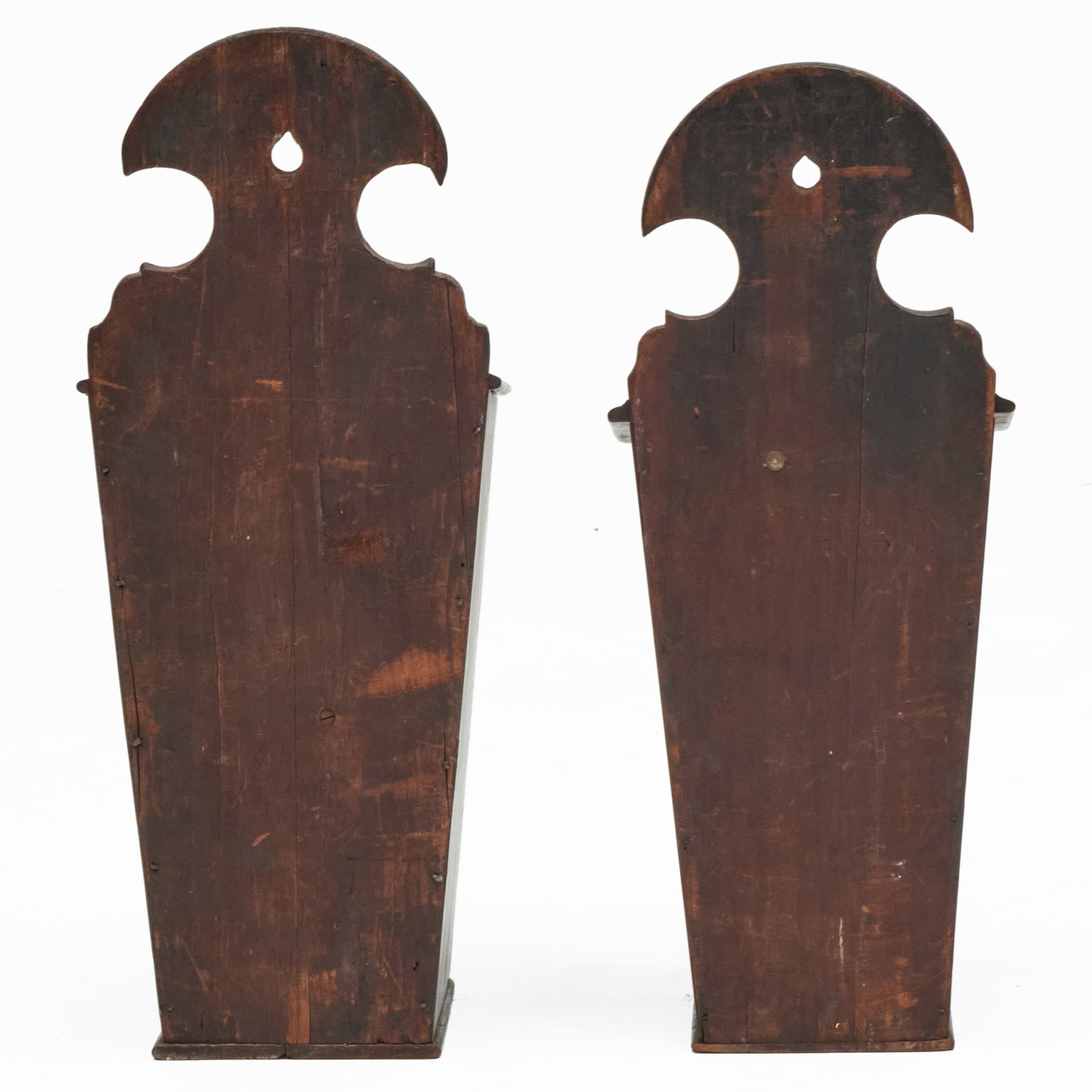 Two Mahogany Wall Hanging Boxes - 4