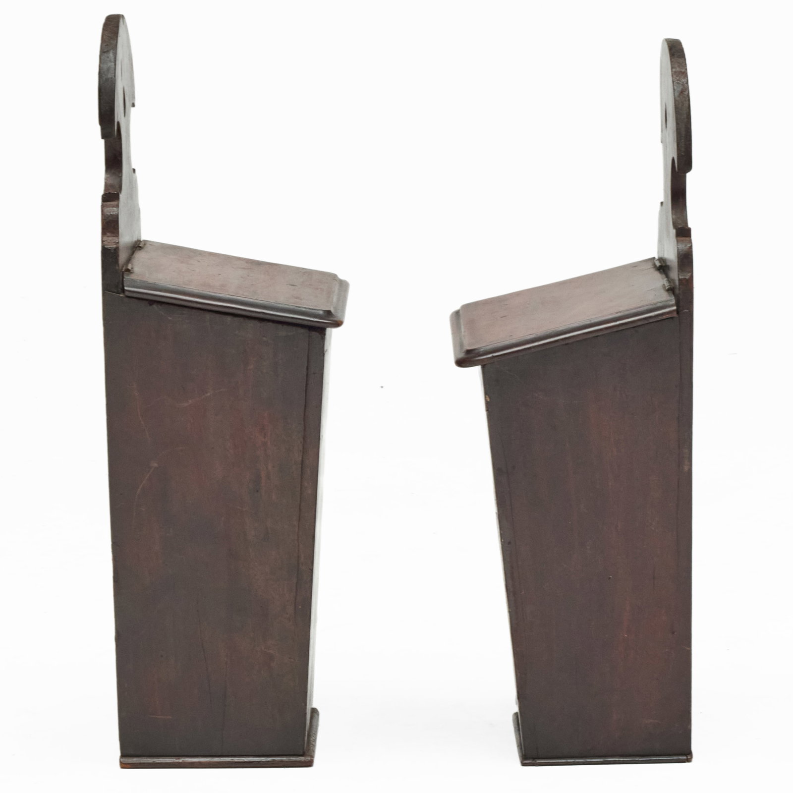 Two Mahogany Wall Hanging Boxes - 5
