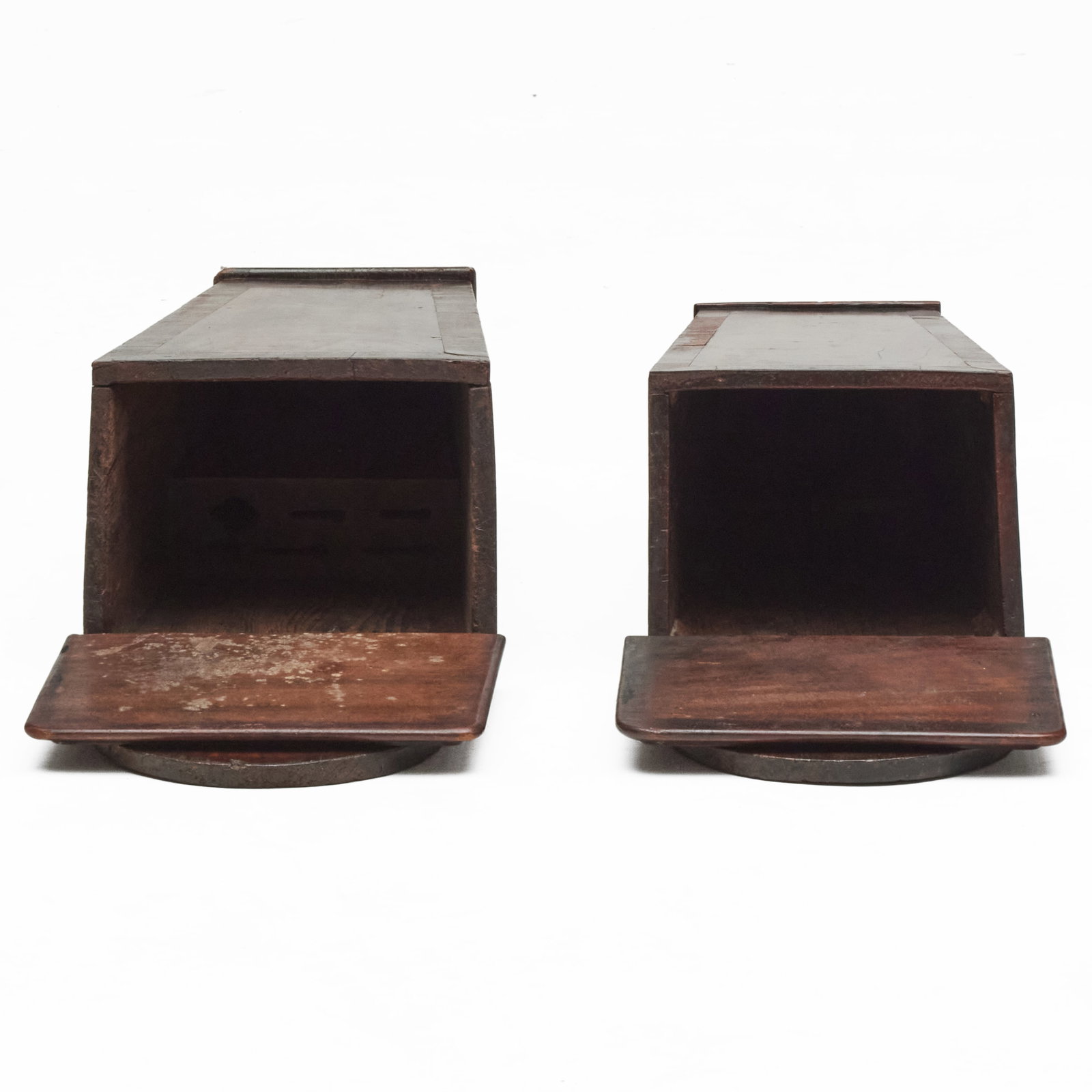 Two Mahogany Wall Hanging Boxes - 6