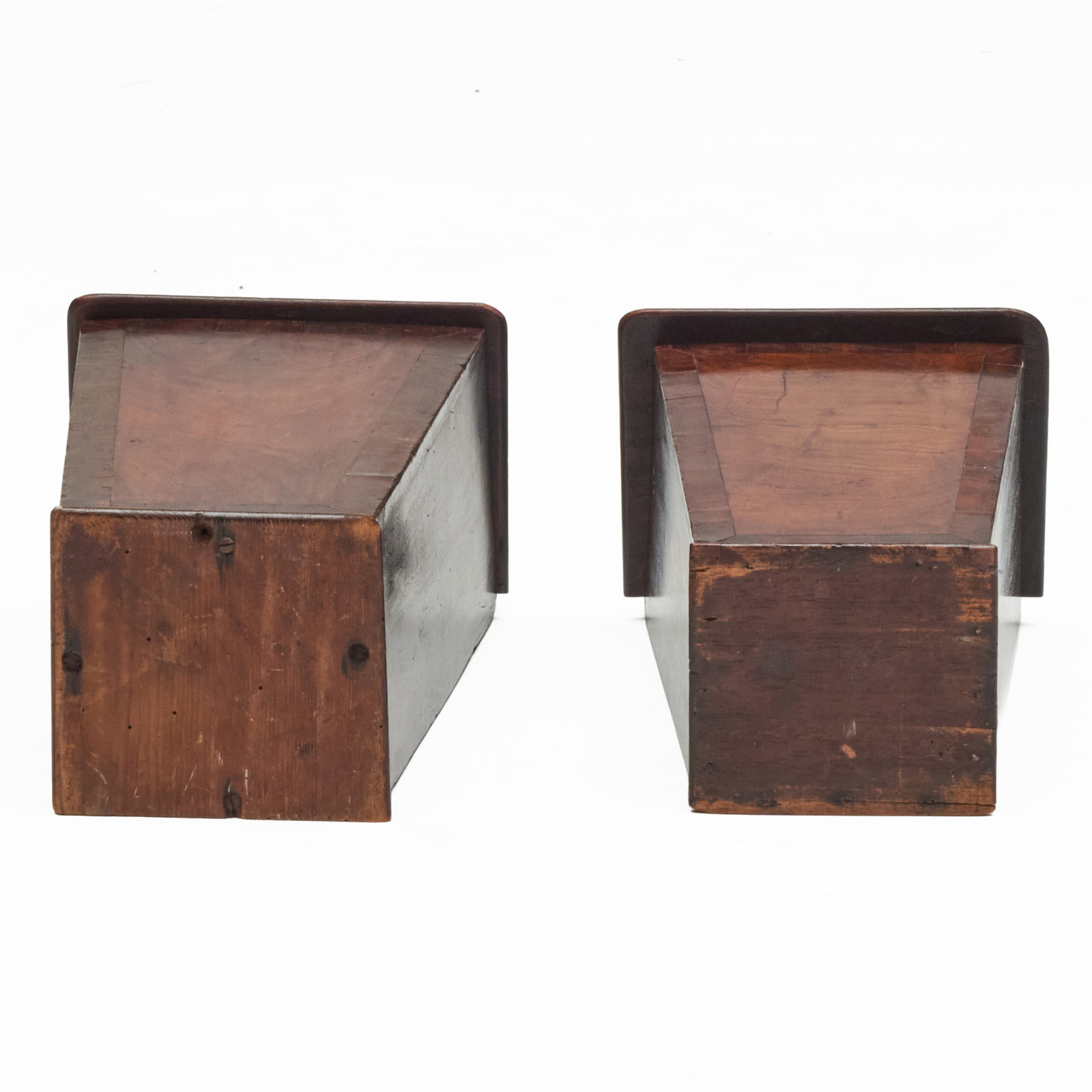 Two Mahogany Wall Hanging Boxes - 7