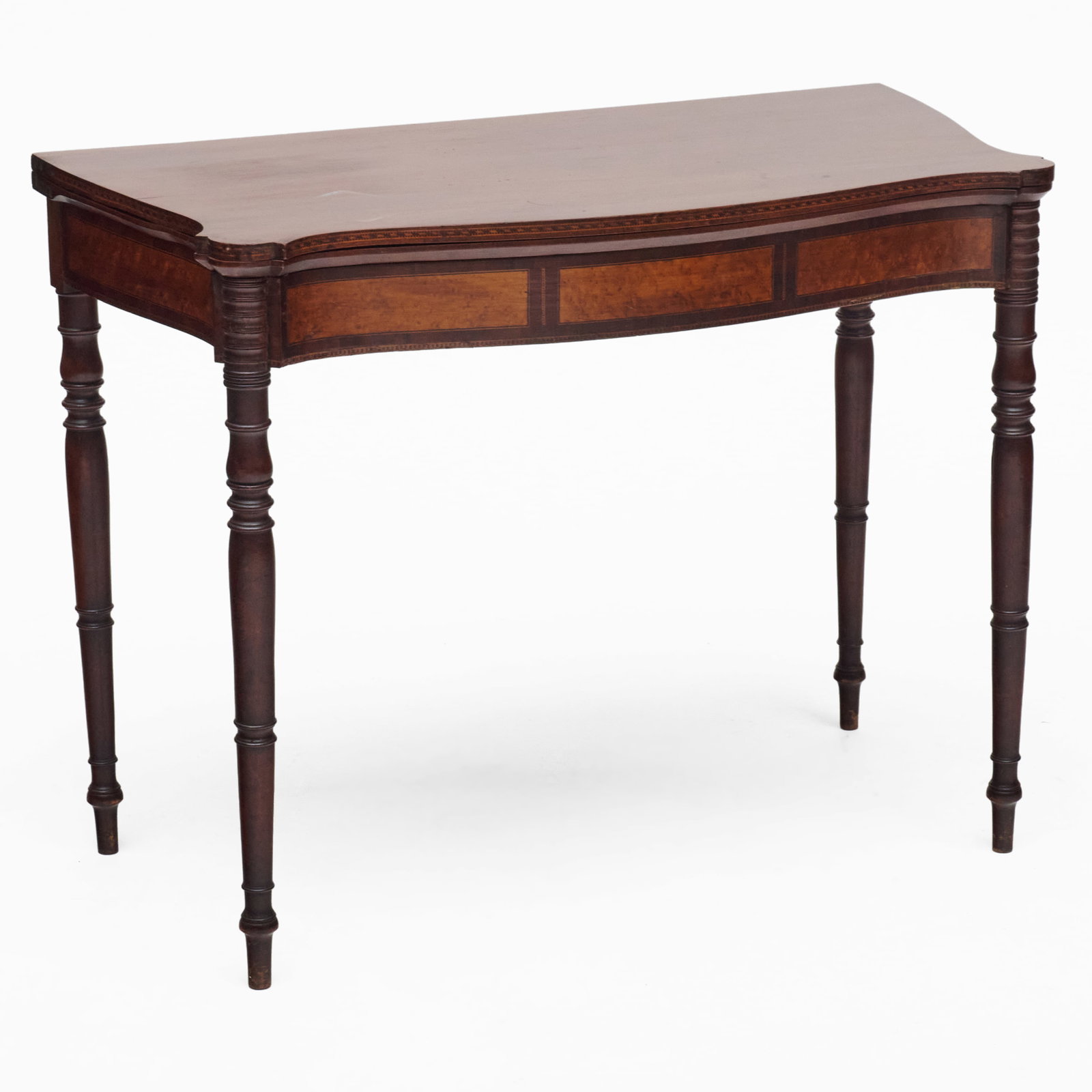 Federal Birch-Inlaid Mahogany Folding Games Table (1 of 9)