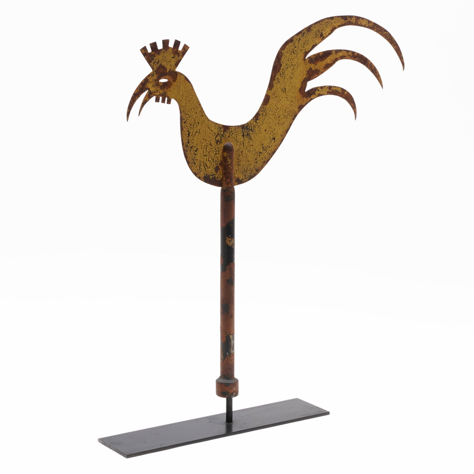Painted Sheet Metal Weathervane of a Rooster (1 of 8)