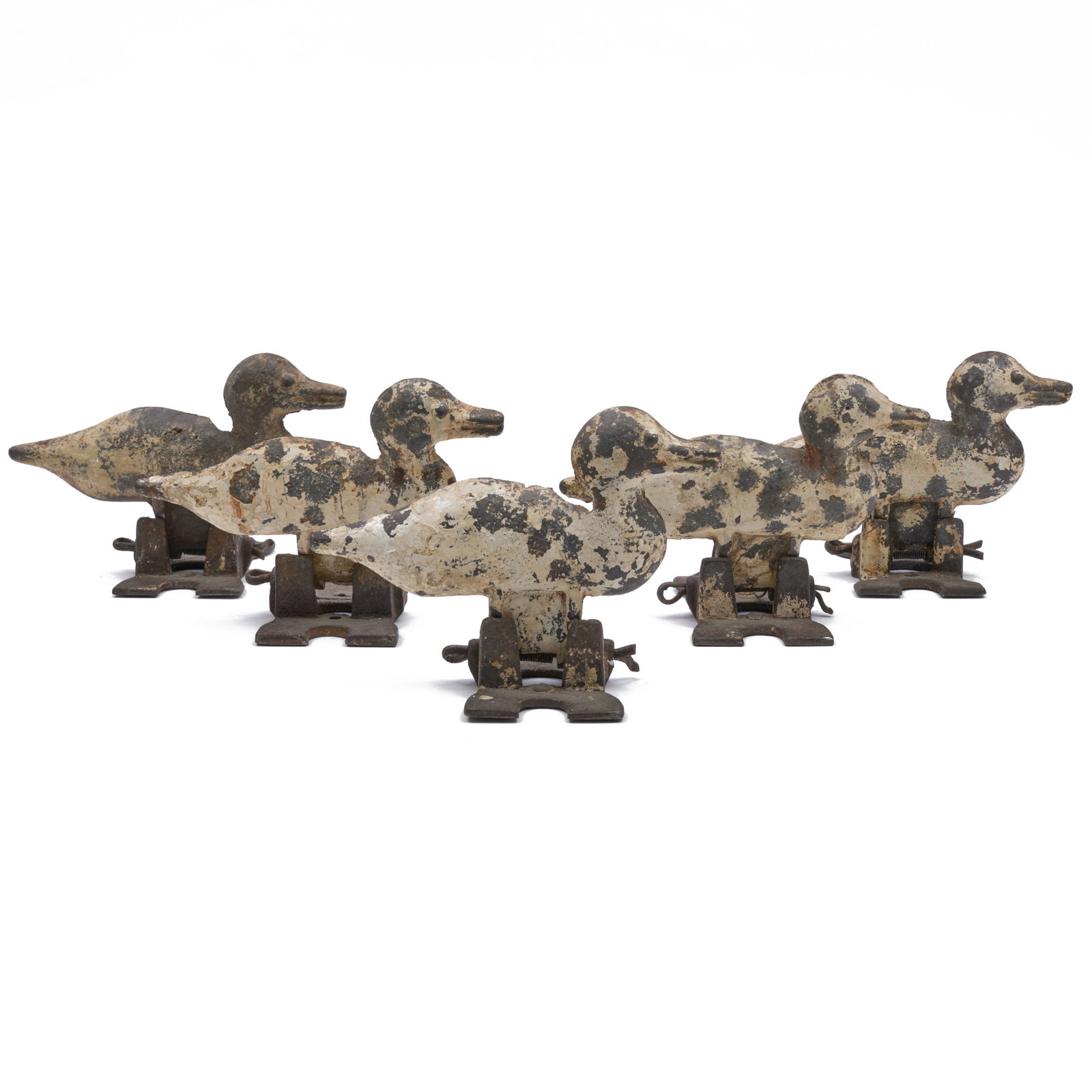 Group of Five Cast Iron Duck Shooting Targets: Group of Five Cast Iron Duck Shooting Targets Each 5 3/4 x 8 1/2 in. The Collection of Sanford L. Smith.