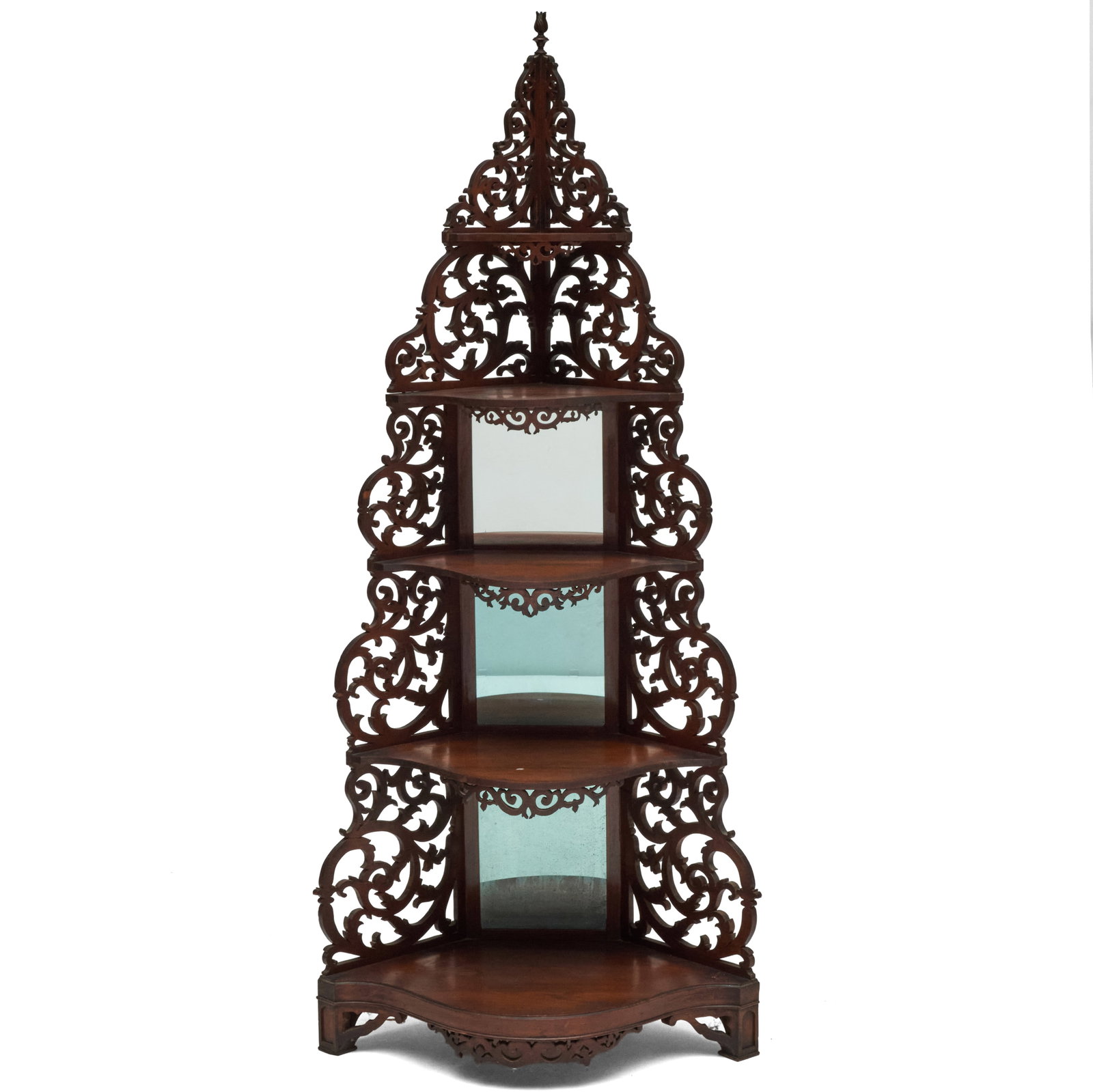 Victorian Fret Carved Rosewood Corner Etagere (1 of 8)