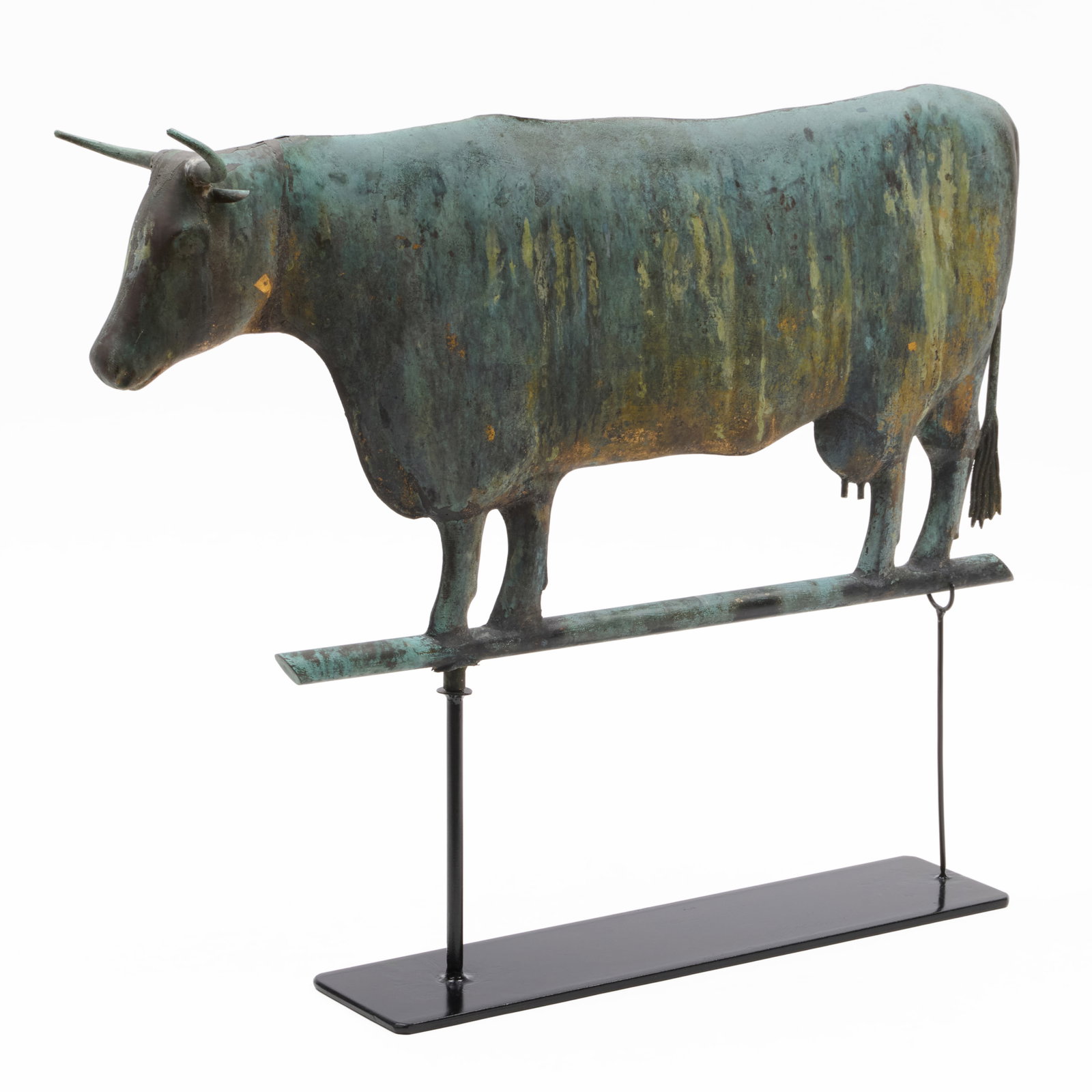 Molded Sheet Copper Cow Weathervane, Attributed to Cushing & White, Waltham, MA (1 of 10)