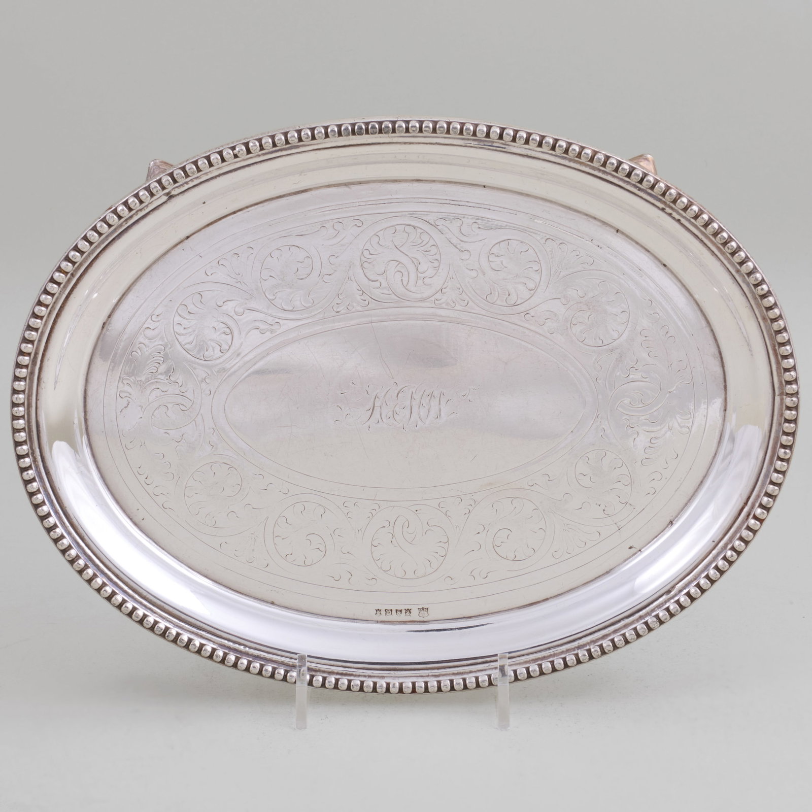 Small Ball, Black & Co. Silver Oval Tray: Small Ball, Black & Co. Silver Oval Tray Maker's mark.9 1/4 x 13 1/4 in., 21.1 oz. approx. weight. Property from the Munson Museum of Art, Utica, NY, Sold to Benefit the Acquisitions Fund.