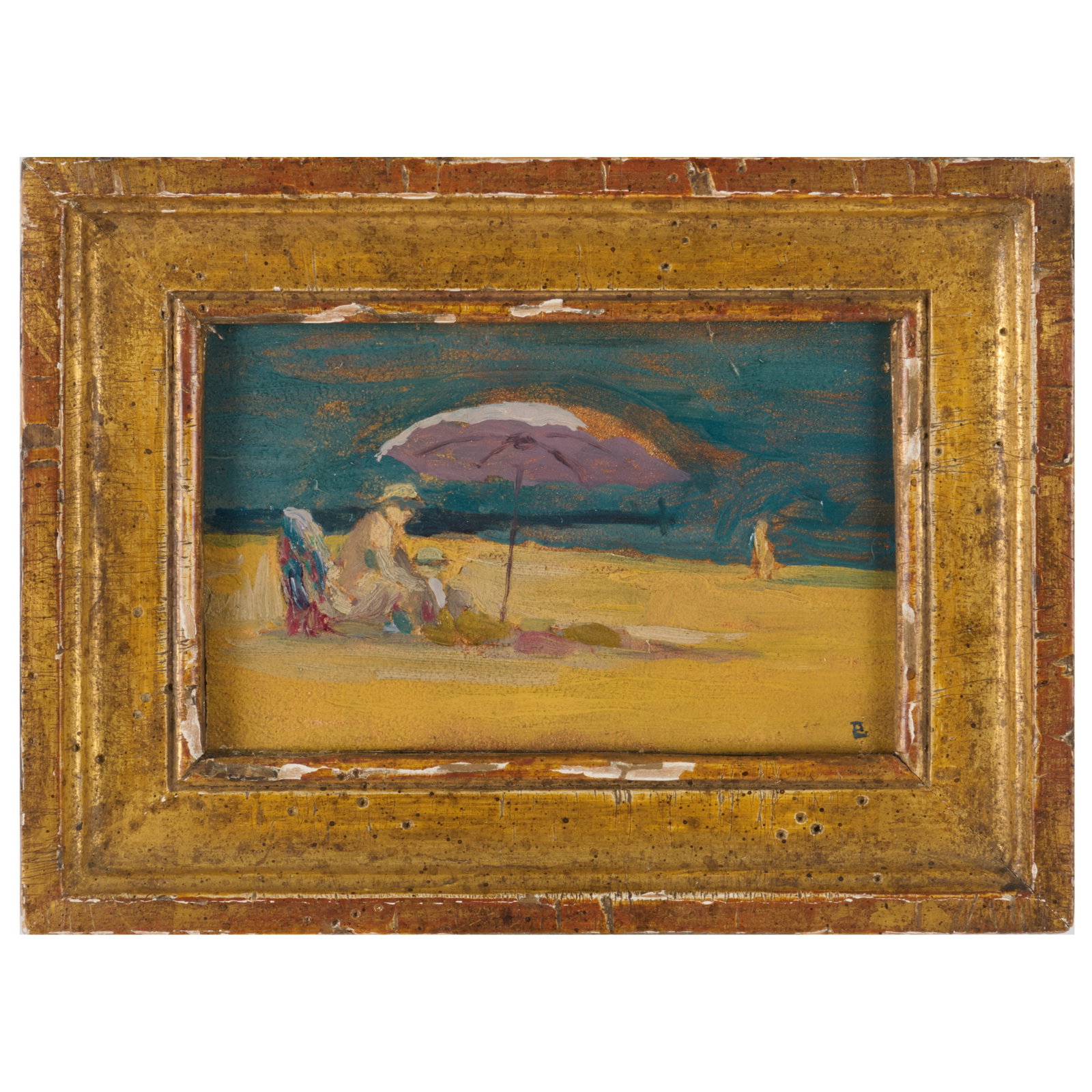 David Levine (1926-2009): September Beach Scene (1 of 5)