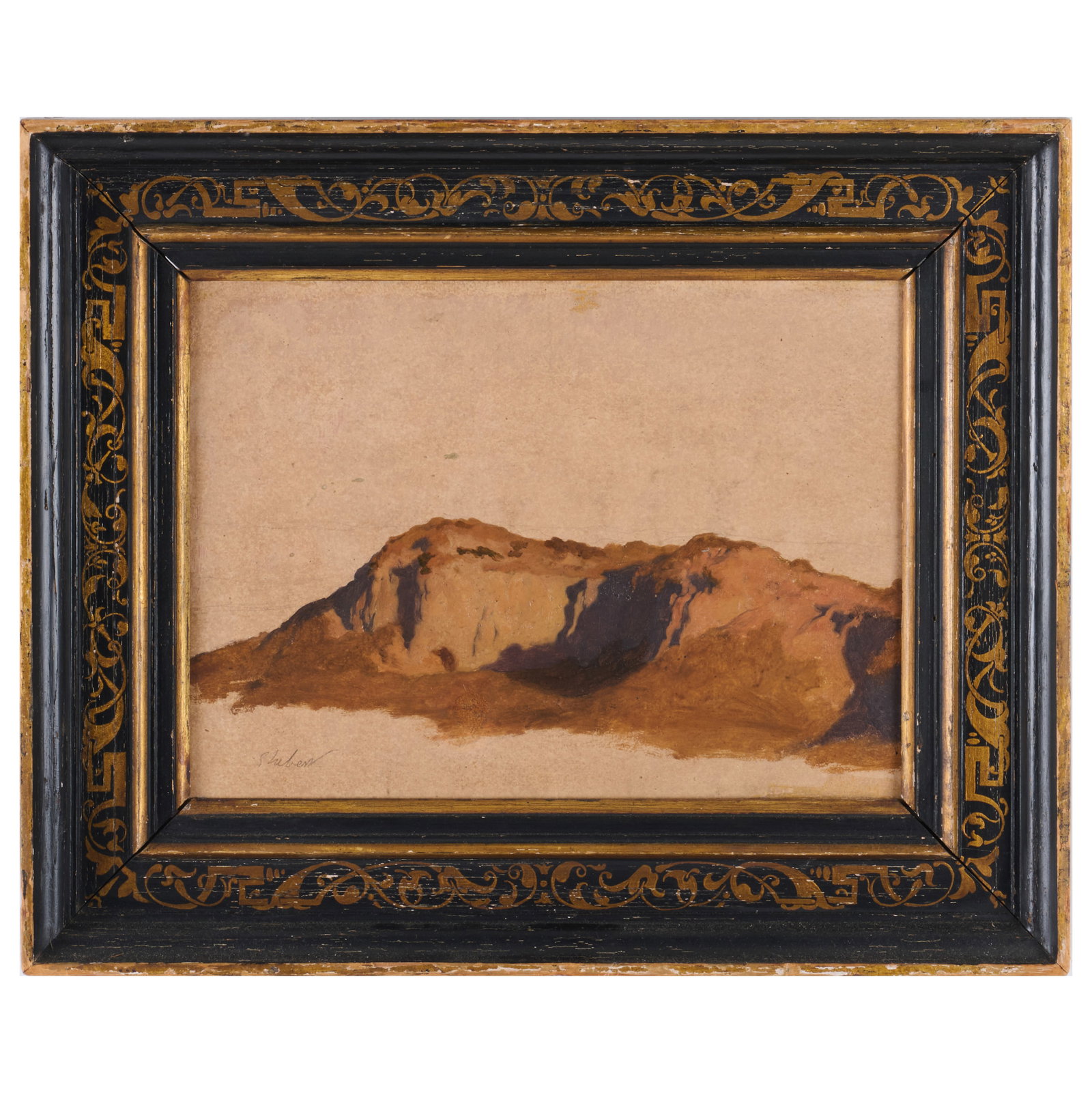 Attributed to William Glackens (1870-1938): Mountain Landscape: Attributed to William Glackens (1870-1938): Mountain Landscape Oil on paper laid down on canvas, signed 'Glackens' lower left. 7 1/2 x 10 1/2 in., 11 5/8 x 14 3/8 in. (frame). Sold Millea Bros, NJ, No