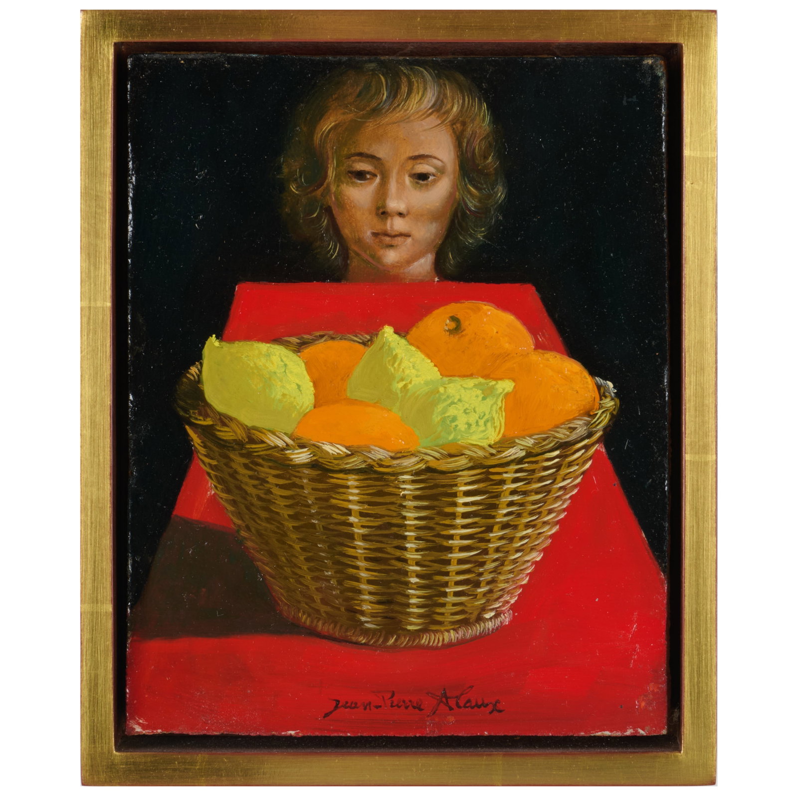 Jean Pierre Alaux (1925-2020): Girl with Basket of Citrus (1 of 4)