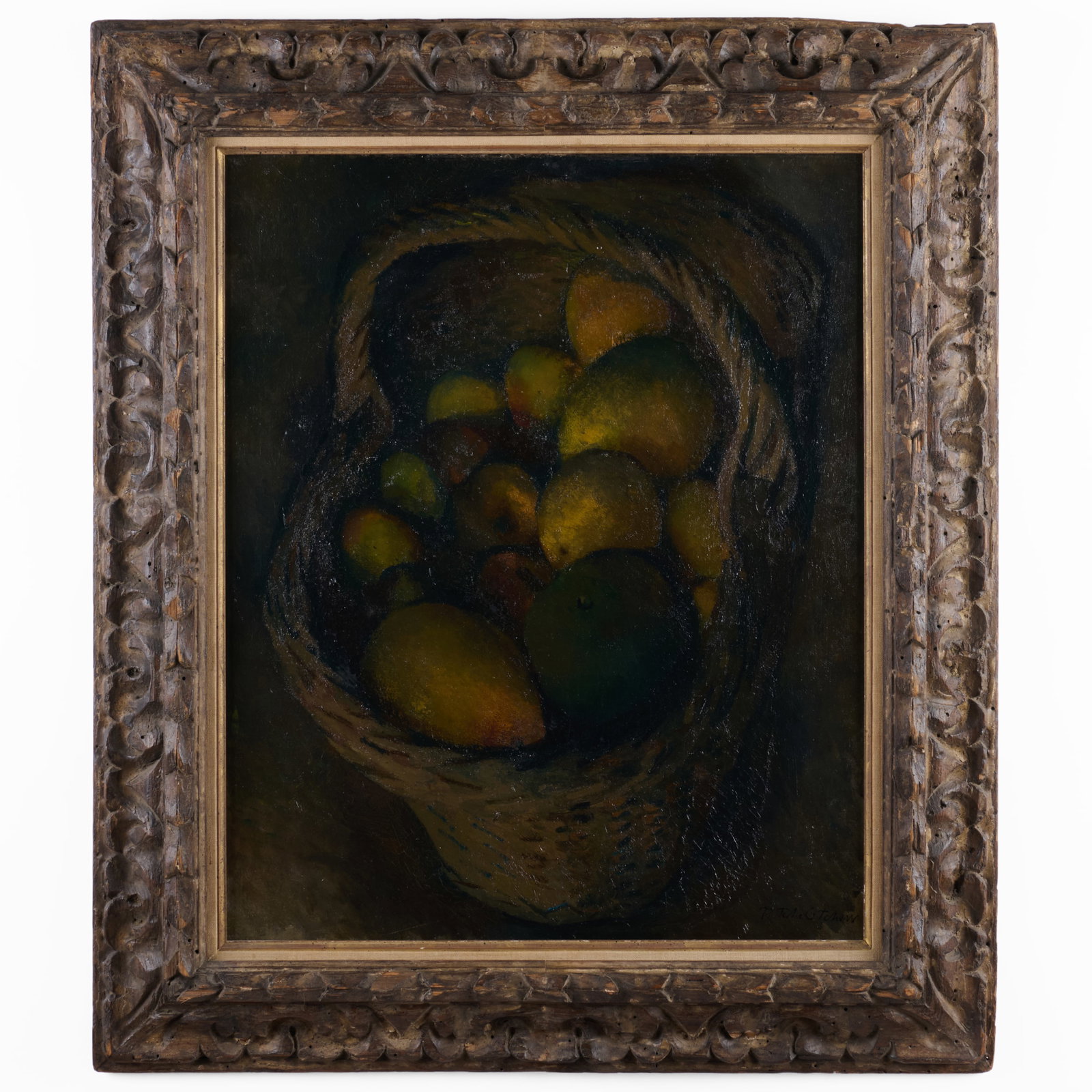 Pavel Tchelitchew (1898-1957): Still Life with Basket: Pavel Tchelitchew (1898-1957): Still Life with Basket Oil on canvas, c. 1926, signed 'P. Tchelitchew' lower right, with two paper labels on the stretcher. Exhibited: New York, Gallery of Modern Art, P