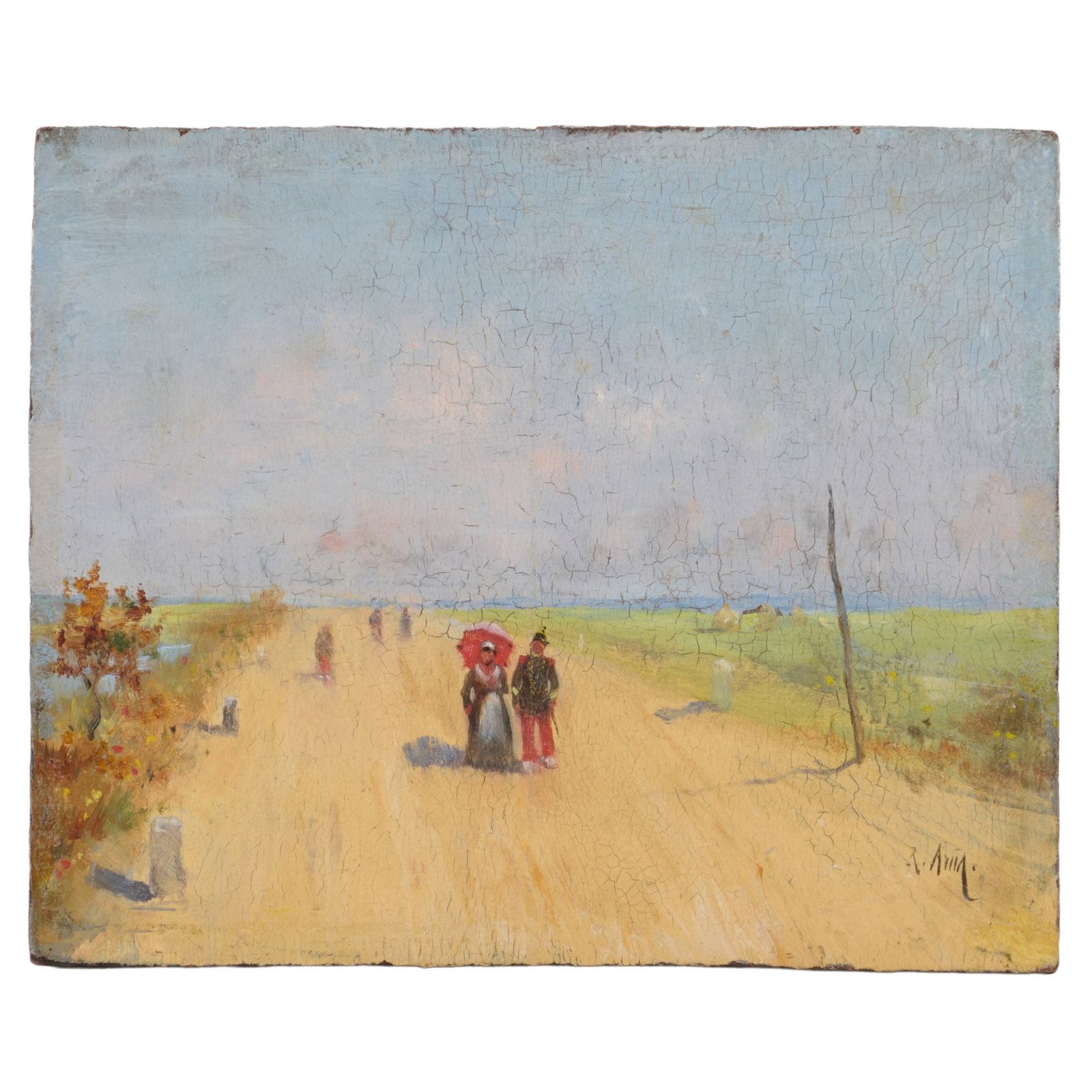 European School: Couple Walking on a Path (1 of 3)
