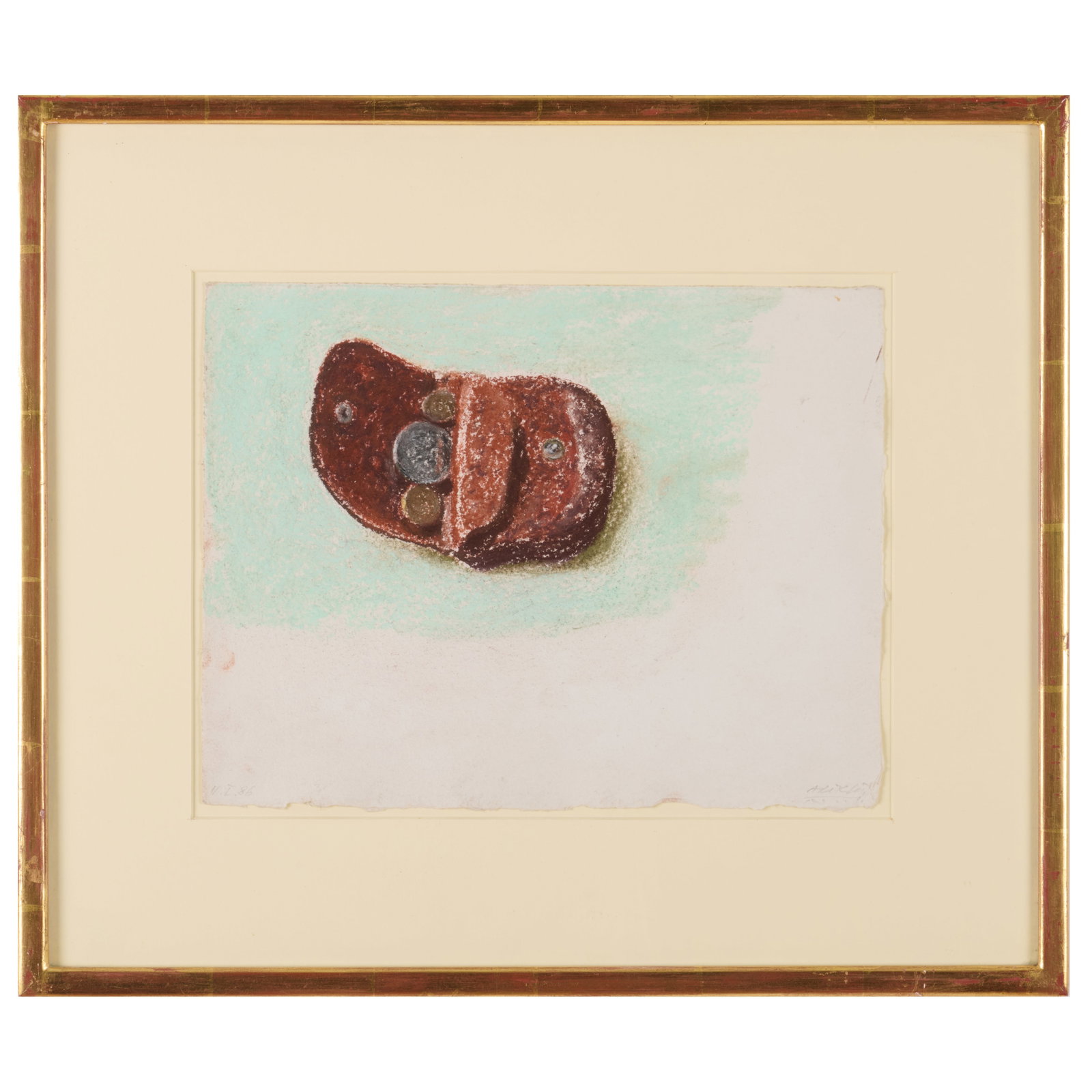 Avigdor Arikha (1929-2010): Purse: Avigdor Arikha (1929-2010): Purse Pastel on paper, 1986, signed 'Arikha' lower right, dated lower left, with label from Marlborough, NY. 10 x 13 in. (sheet), 17 1/2 x 20 1/2 in. (frame). The Collectio