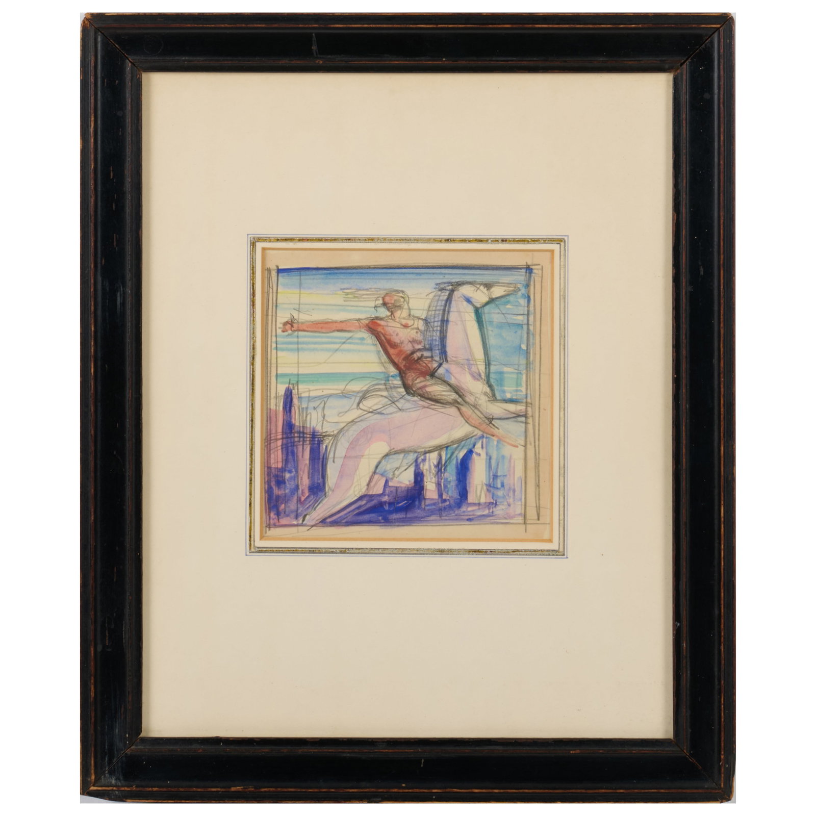 Rockwell Kent (1882-1971): Equestrian Against Cityscape (1 of 5)