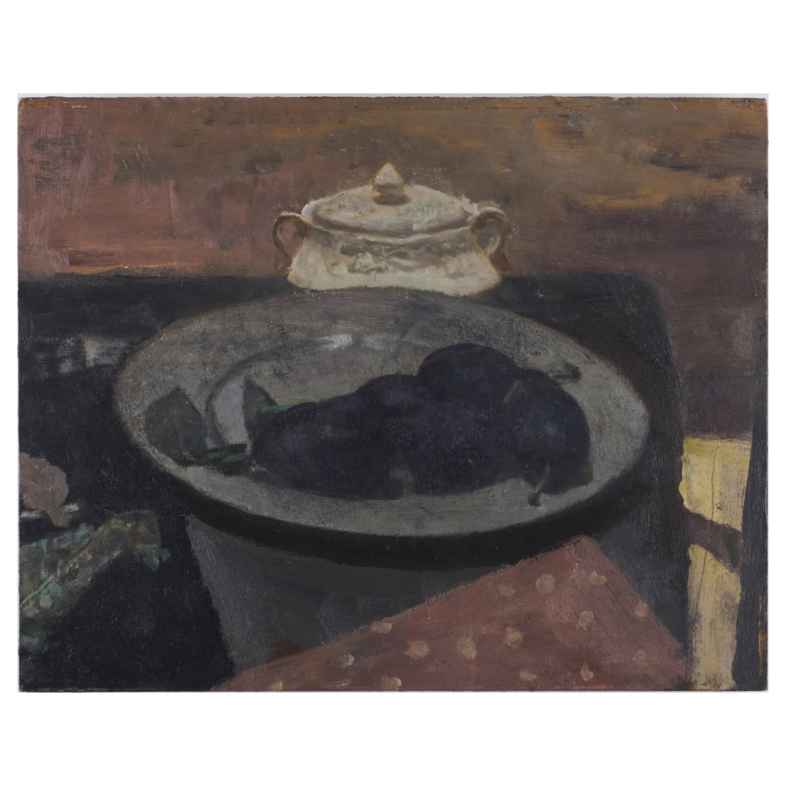 E. M. Saniga (b. 1946): Plums & Sugar Bowl (1 of 3)