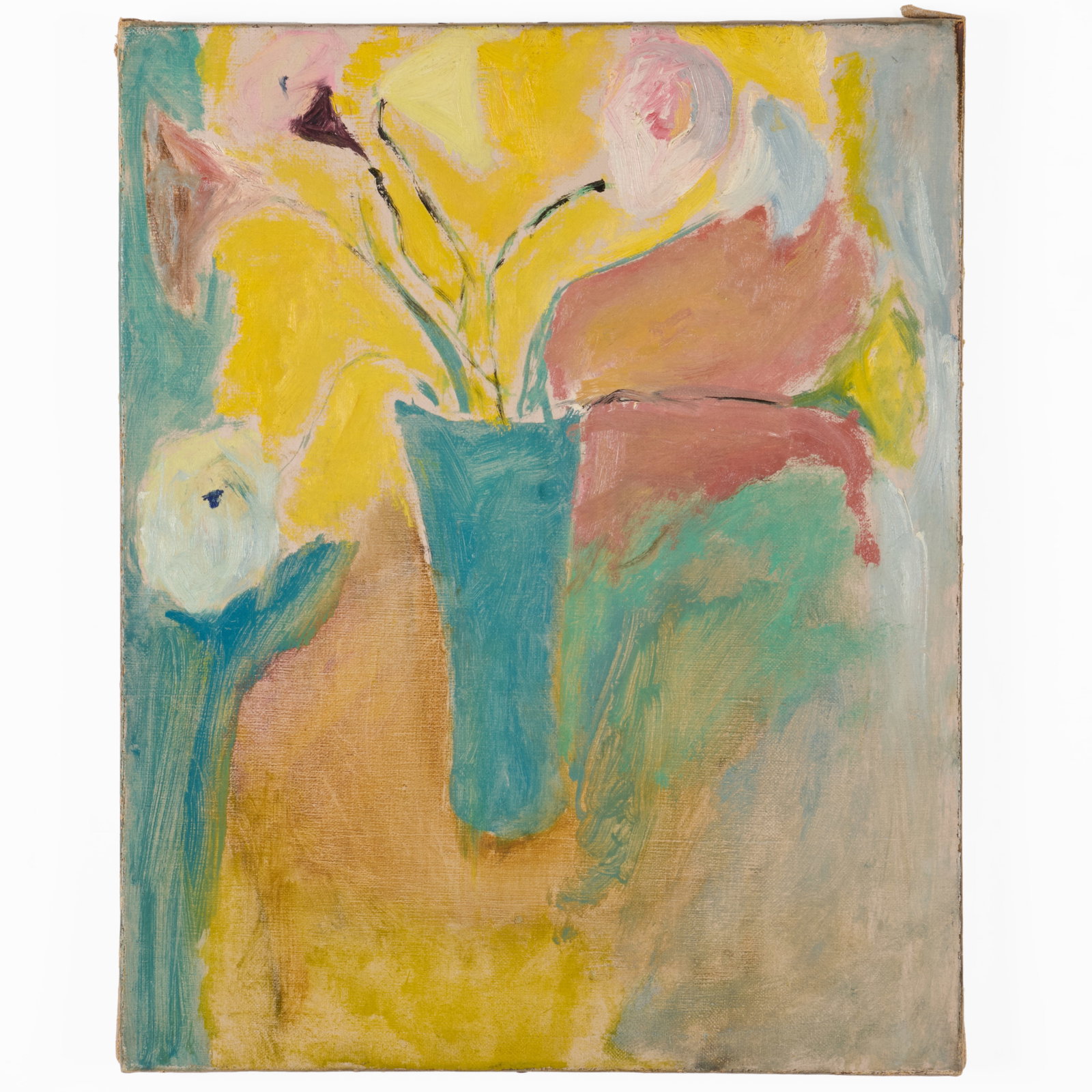 Attributed to Arthur Beecher Carles (1882-1952): Still Life with Yellow Background (1 of 4)