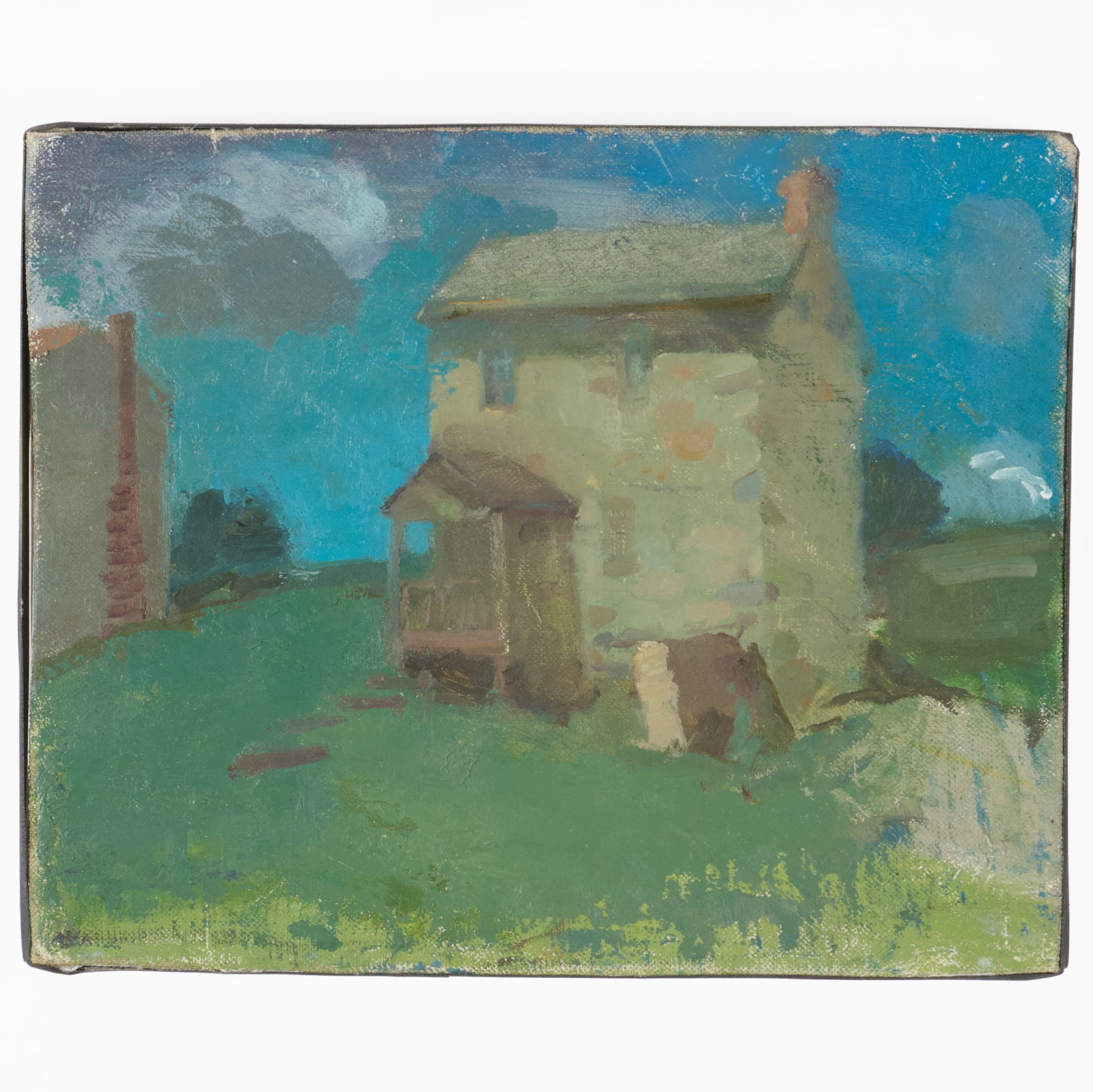Abigail Dudley: The Beehive: Abigail Dudley: The Beehive Oil on board, 2021, signed 'Abigail Dudley', titled and dated on the reverse. 9 x 11 in., unframed. The Collection of Simon Parkes.