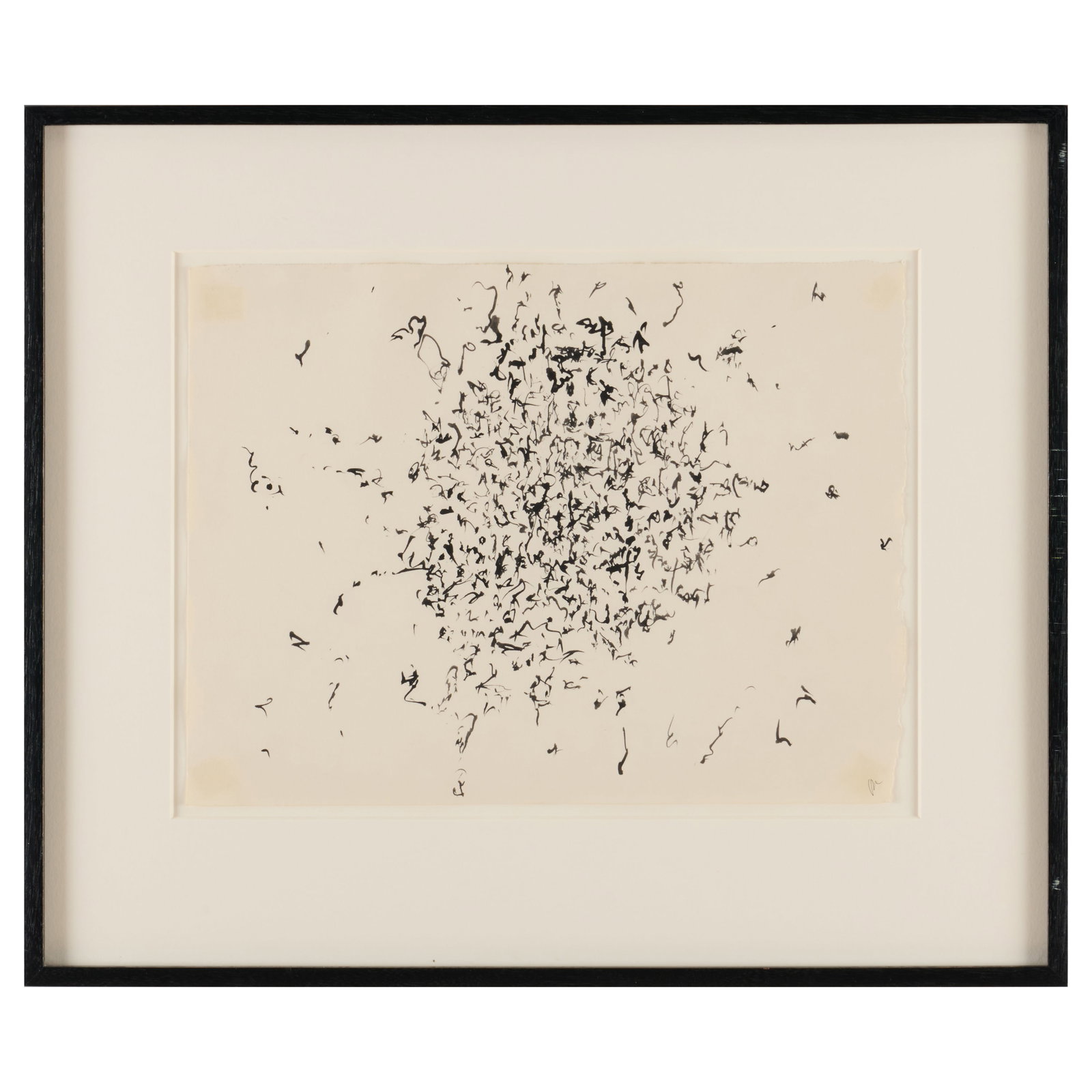 Attributed to Nell Blaine (1922-1996): Untitled (Abstract Black Lines) (1 of 3)
