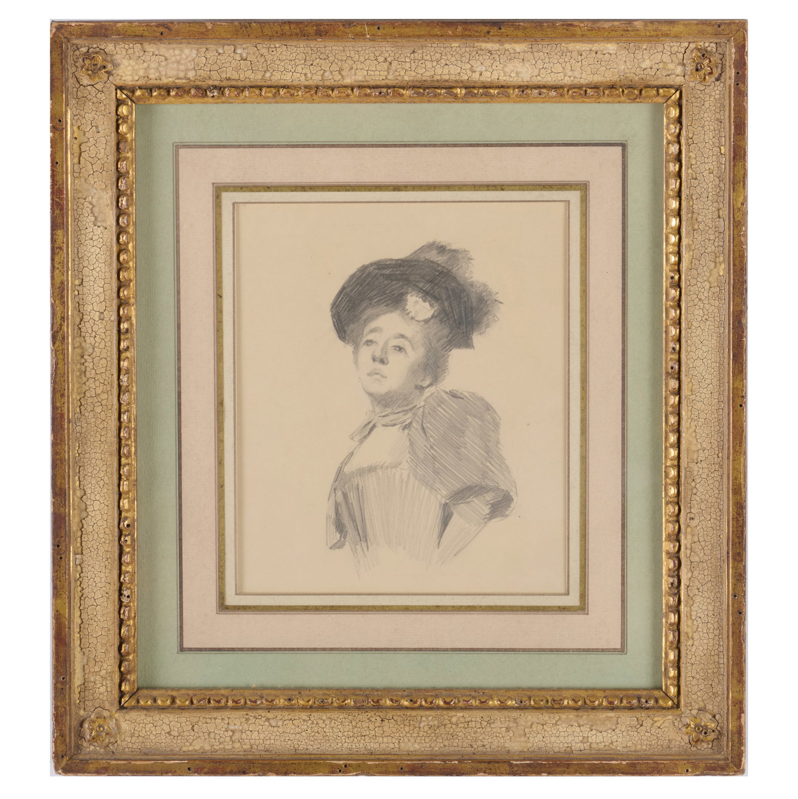American School: Portrait of a Lady in a Hat (1 of 2)