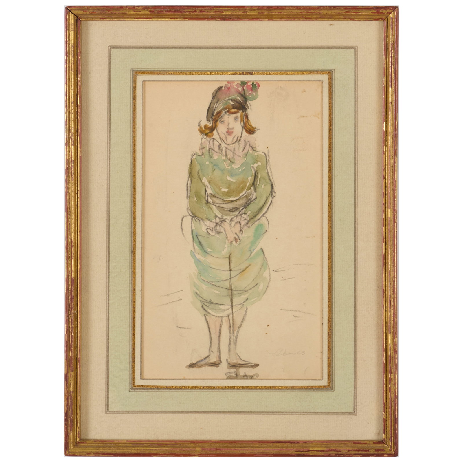 20th Century School: Woman in a Green Dress (1 of 2)