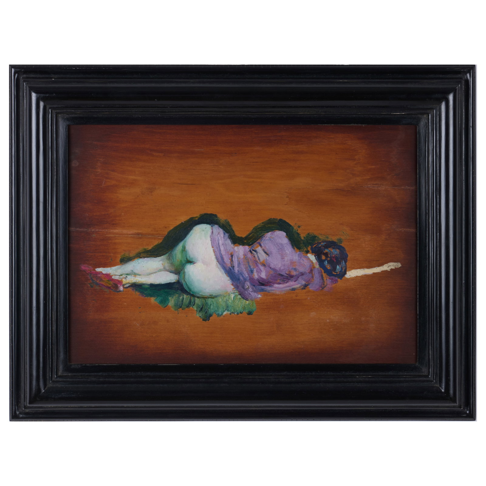 Attributed to Arthur Beecher Carles (1882-1952): Sleeping Woman: Attributed to Arthur Beecher Carles (1882-1952): Sleeping Woman Oil on board, unsigned. 9 1/4 x 13 1/4 in., 13 1/2 x 17 3/4 in. (frame). The Collection of Simon Parkes.
